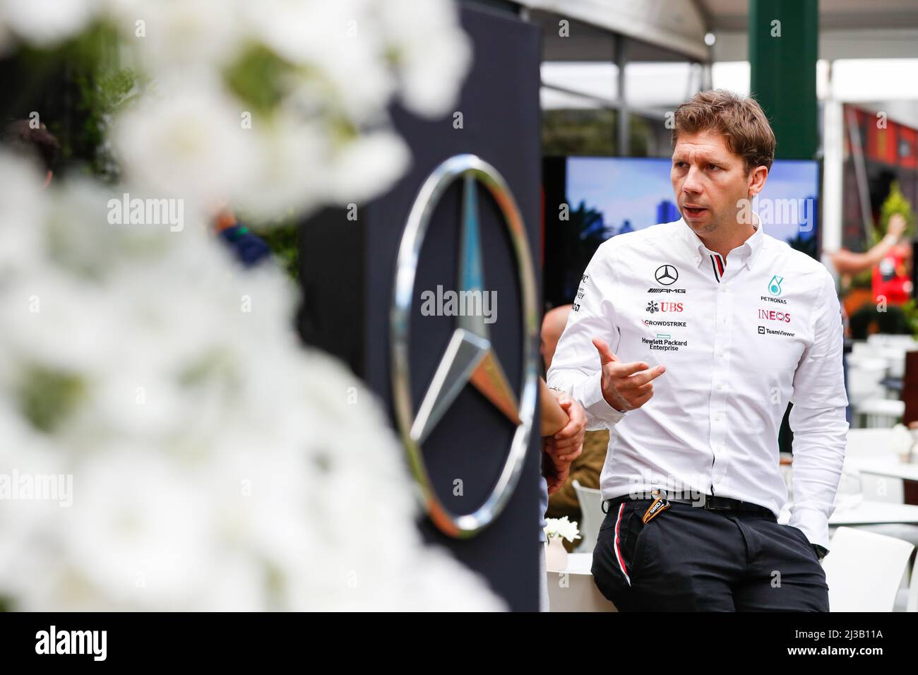 VOWLES James, Strategy Director, Mercedes AMG F1 Team, portrait during the Formula 1 Heineken Australian Grand Prix 2022, 3rd round of the 2022 FIA Formula One World Championship, on the Albert Park Circuit, from April 8 to 10, 2022 in Melbourne, Australia - Photo: Antonin Vincent/DPPI/LiveMedia Stock Photo