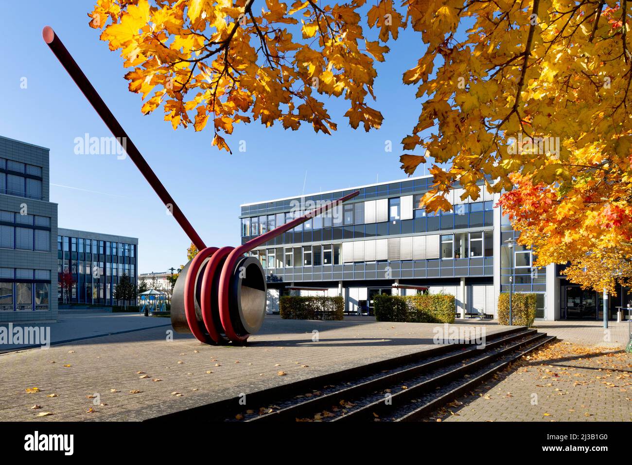 Sankt Augustin Campus of Bonn-Rhein-Sieg University of Applied Sciences, main building with library and canteen, Sankt Augustin, Rhineland, North Stock Photo