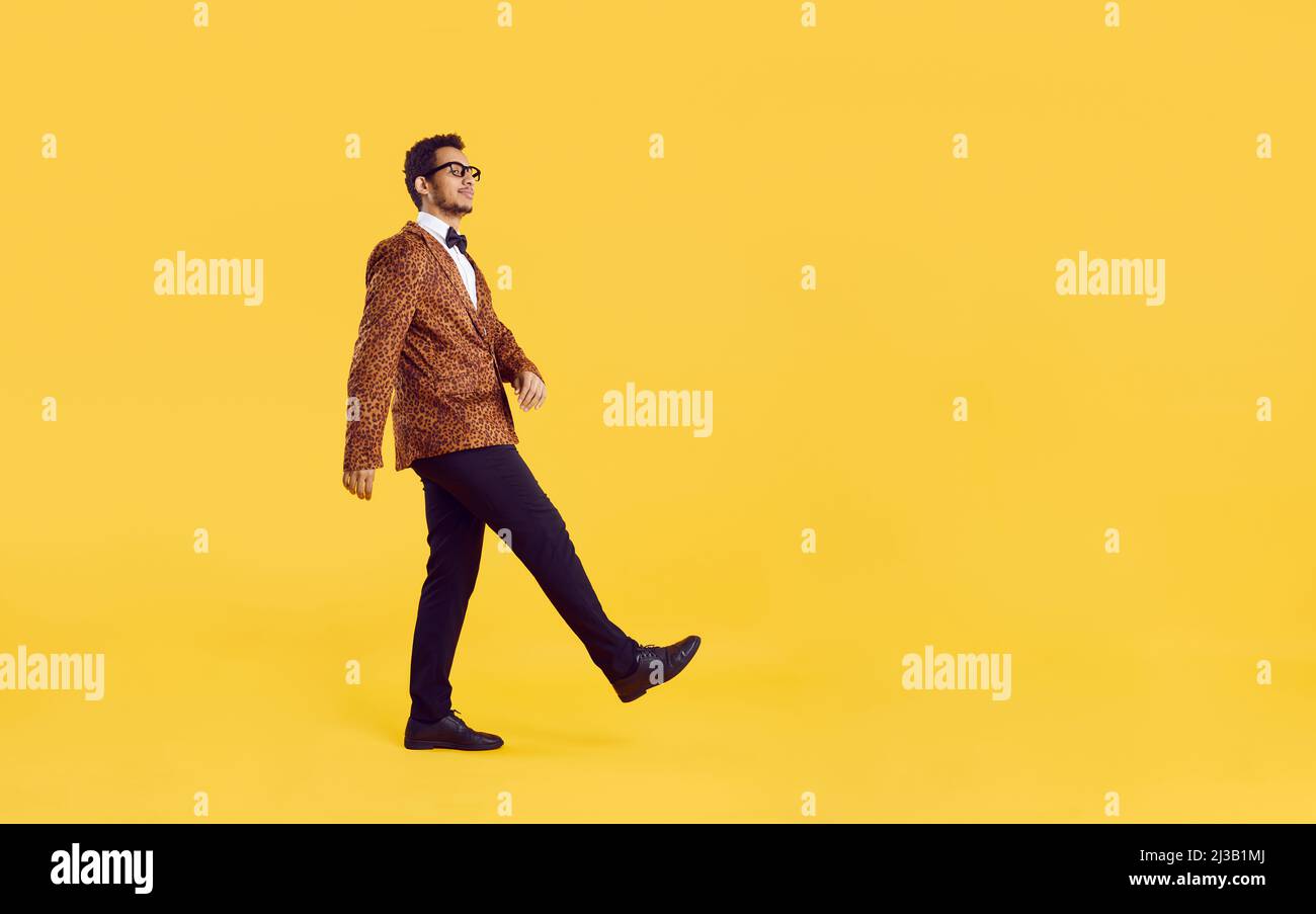 Indian man walking side view hi-res stock photography and images - Alamy