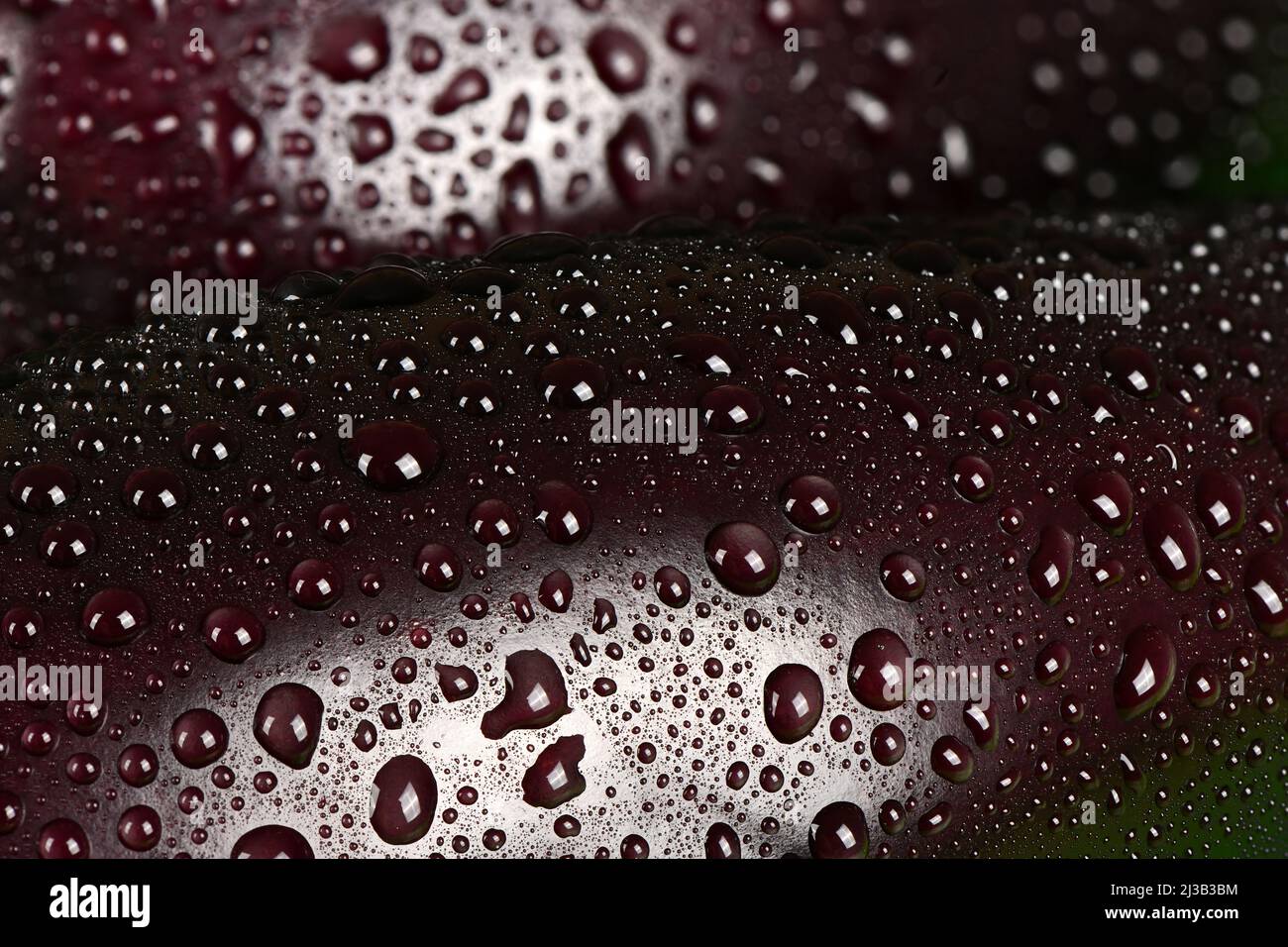 Abstract texture of water drop background. Droplet on black background. High resolution photo. Full depth of field. Stock Photo