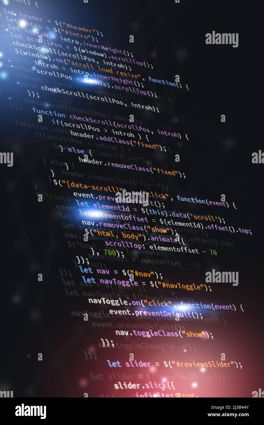 javascript programming web coding. developing front-end language for ...