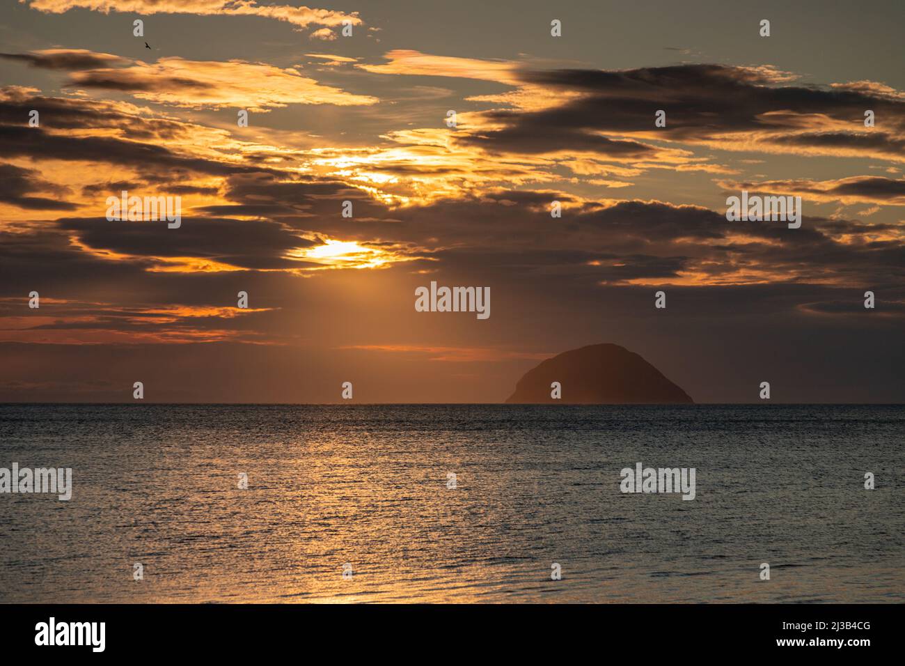 Ailsa Craig off the South Ayrshire coast, Scotland Stock Photo
