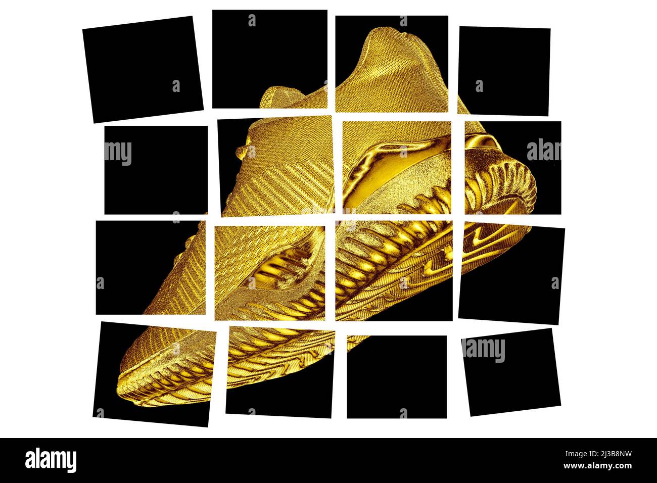 Sneaker Square Pattern Impressionism to cubism Cut Out Stock Images & Pictures - Alamy
