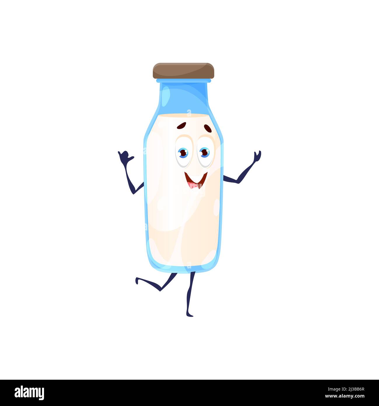 Cute Milk Glass Box Carton Vector Illustration Cartoon Smile Stock Vector