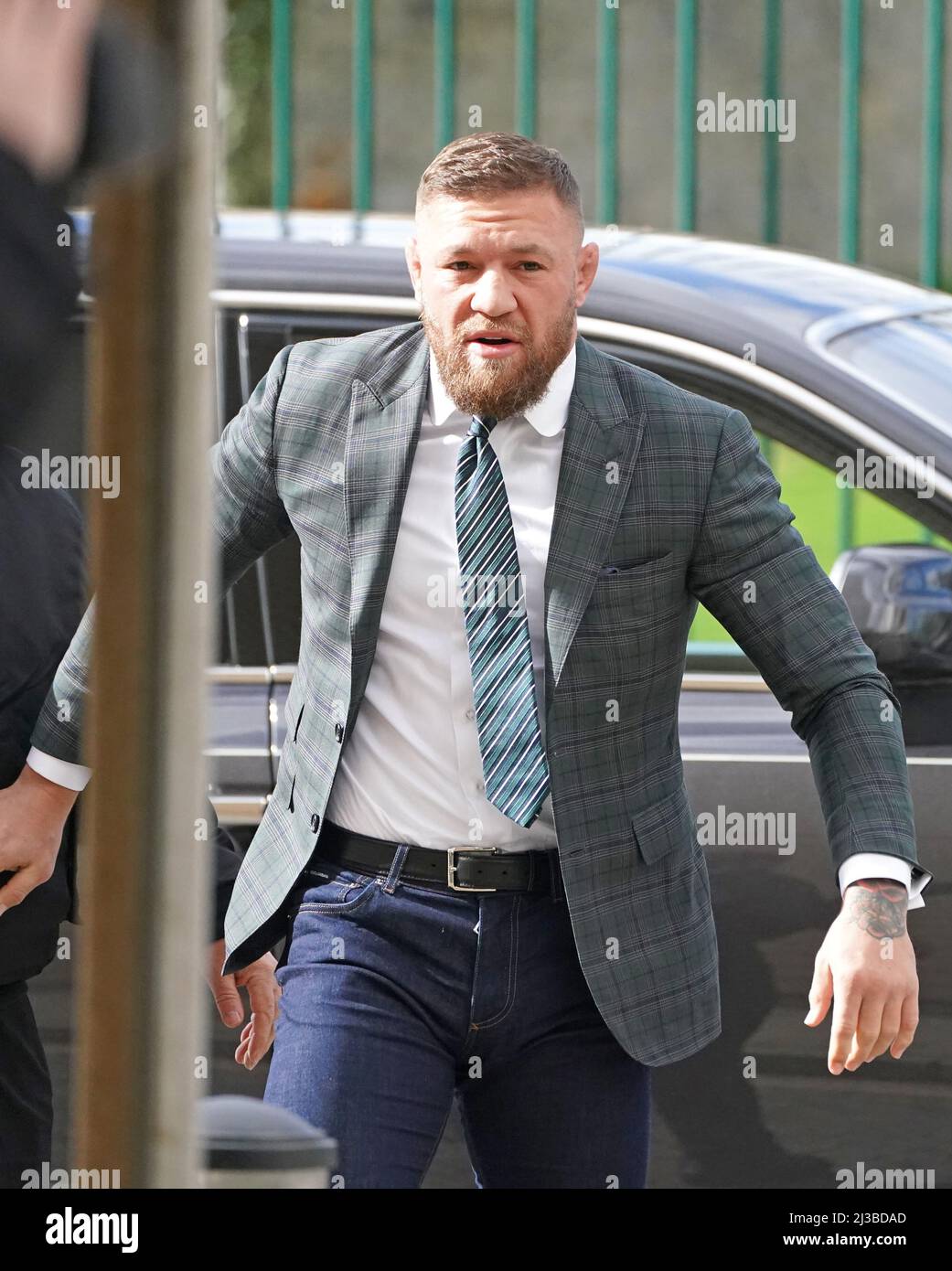 Conor McGregor arriving at Blanchardstown Court, Dublin, where he is  charged with dangerous driving in relation to an incident in west Dublin in  March. Picture date: Thursday April 7, 2022 Stock Photo - Alamy