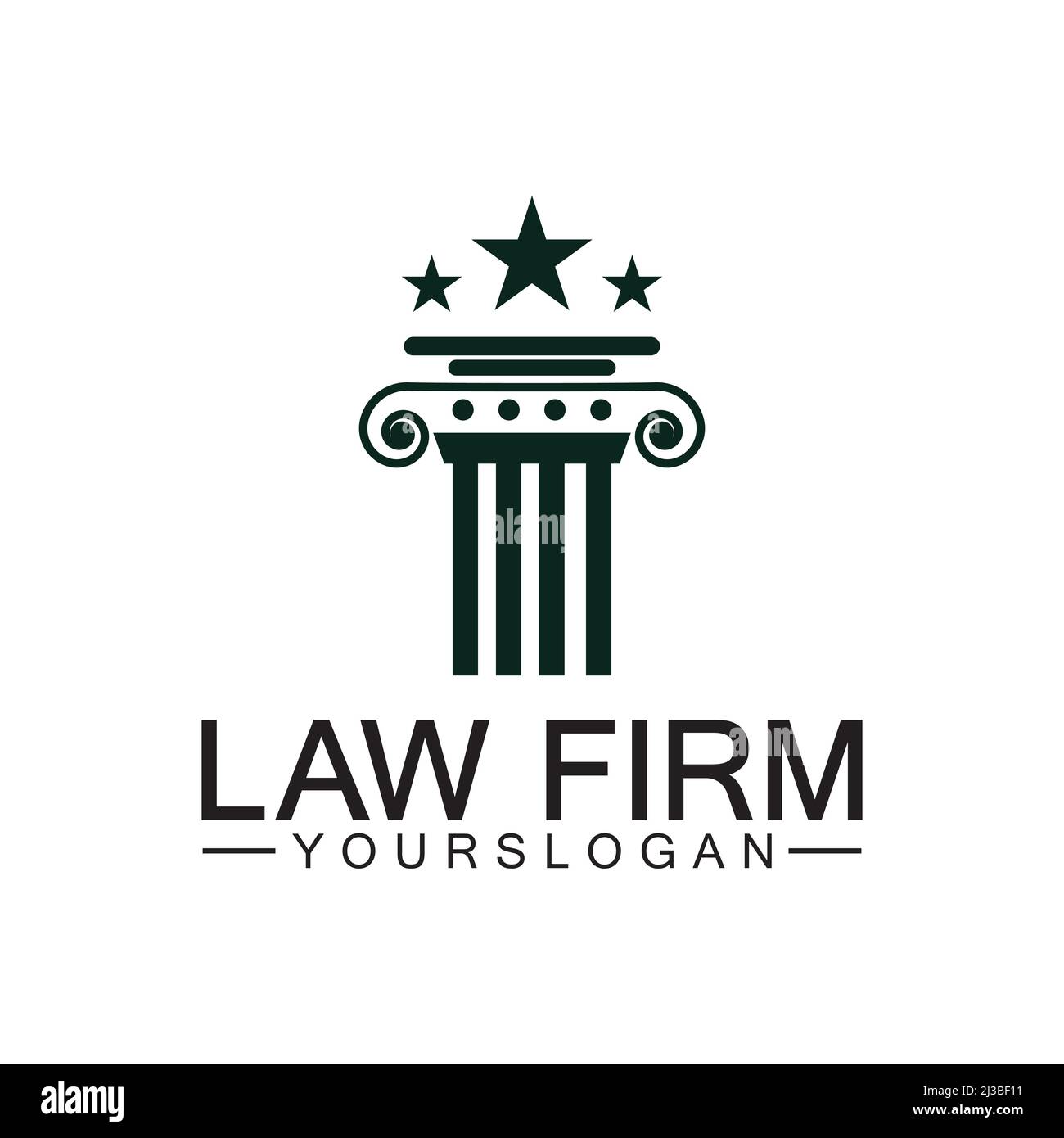 Law Firm Pillar Logo Template-Vector Stock Vector