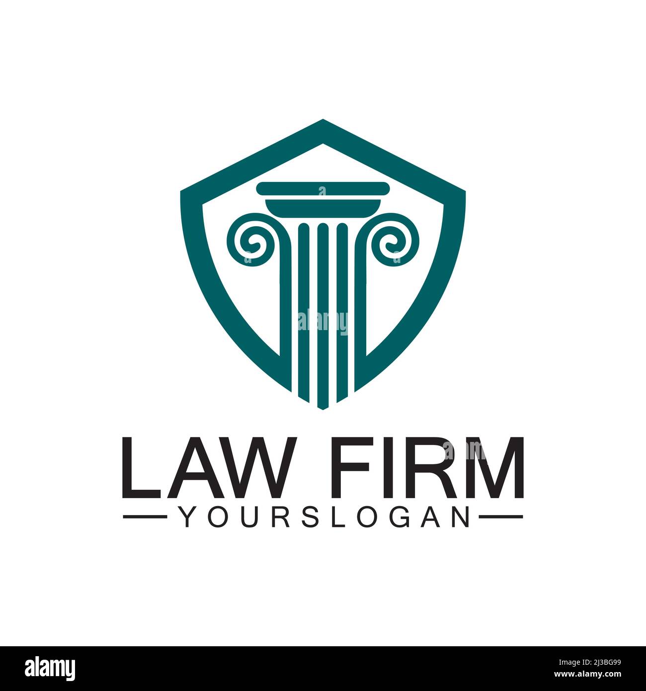 Law Firm Pillar Logo Template-Vector Stock Vector