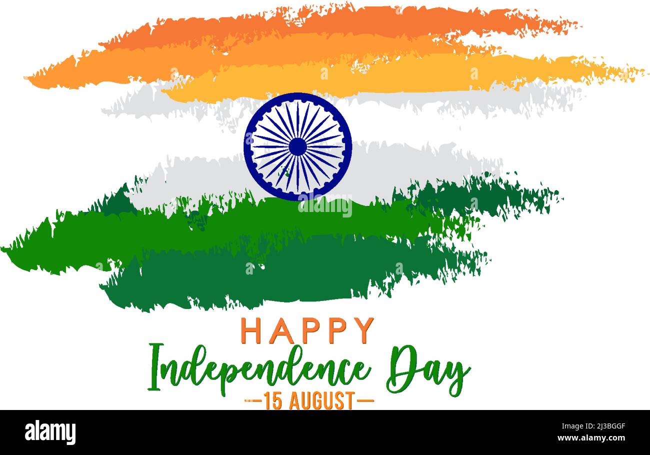 Happy India independence day illustration Stock Vector Image & Art - Alamy