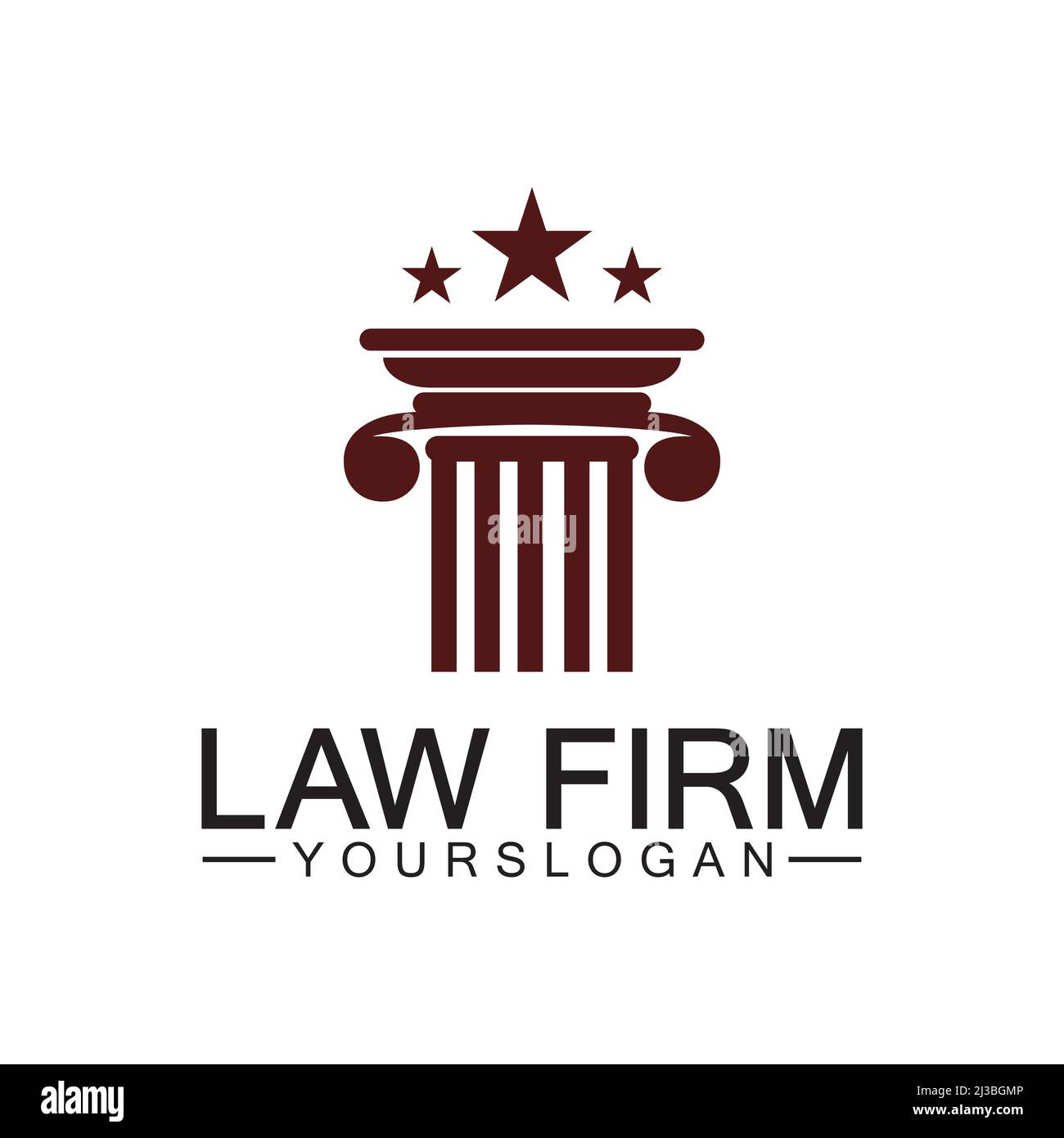 Law Firm Pillar Logo Template-Vector Stock Vector