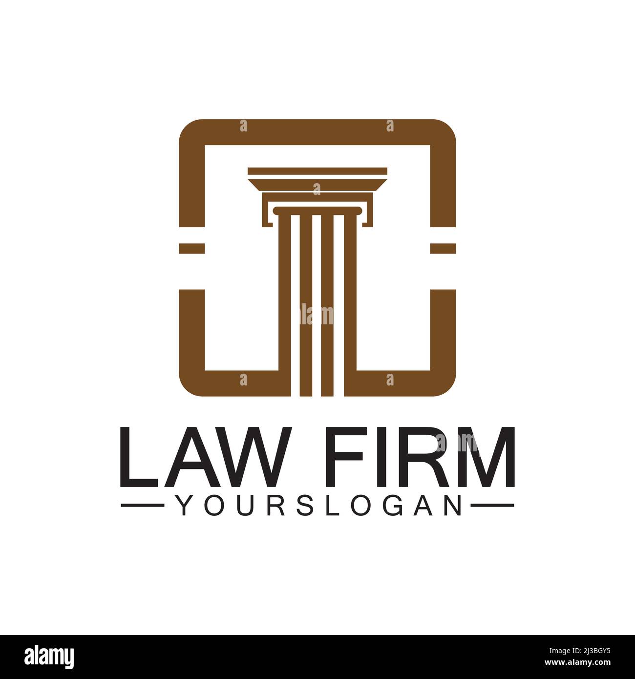 Law Firm Pillar Logo Template-Vector Stock Vector