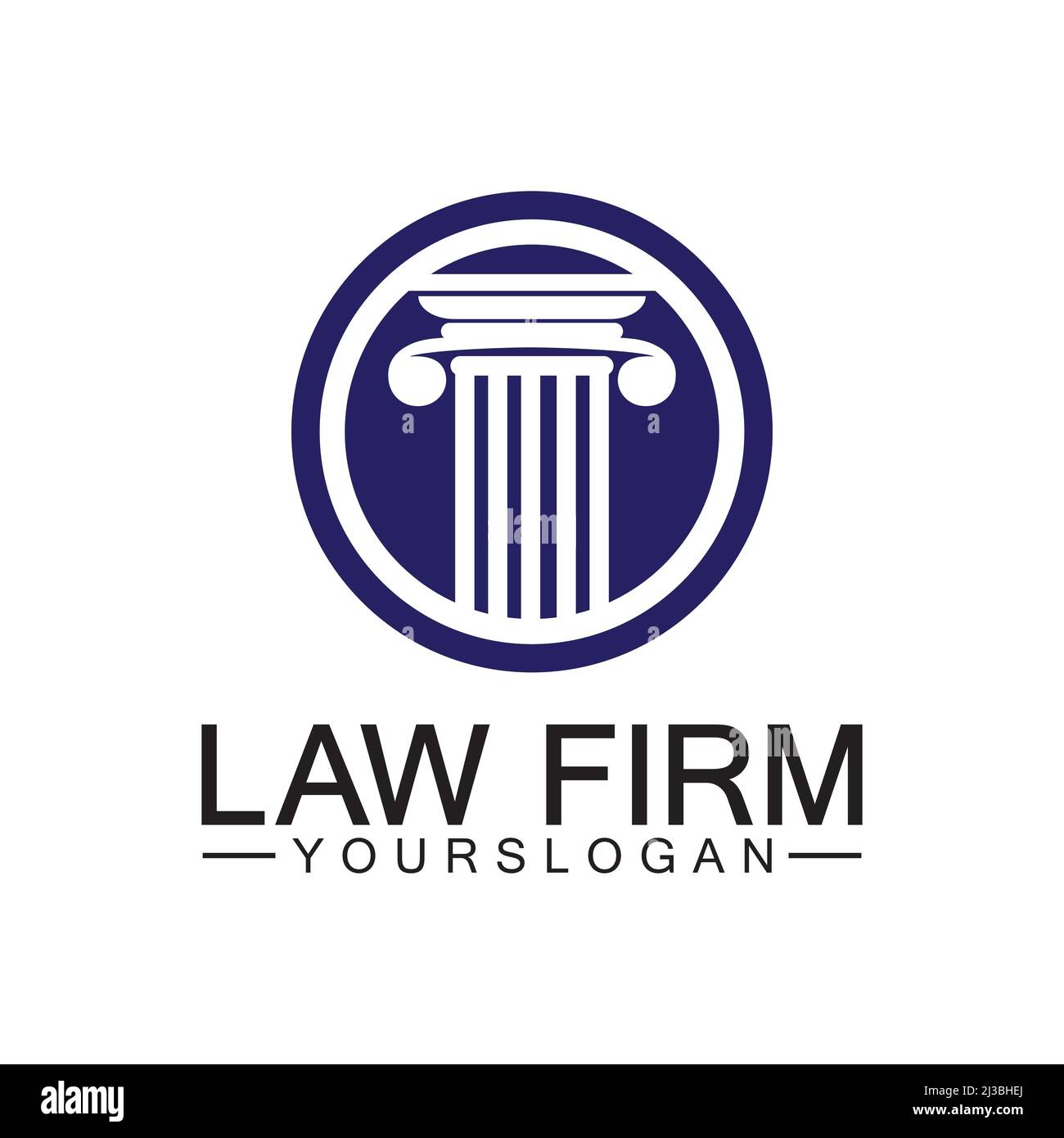 Law Firm Pillar Logo Template-Vector Stock Vector