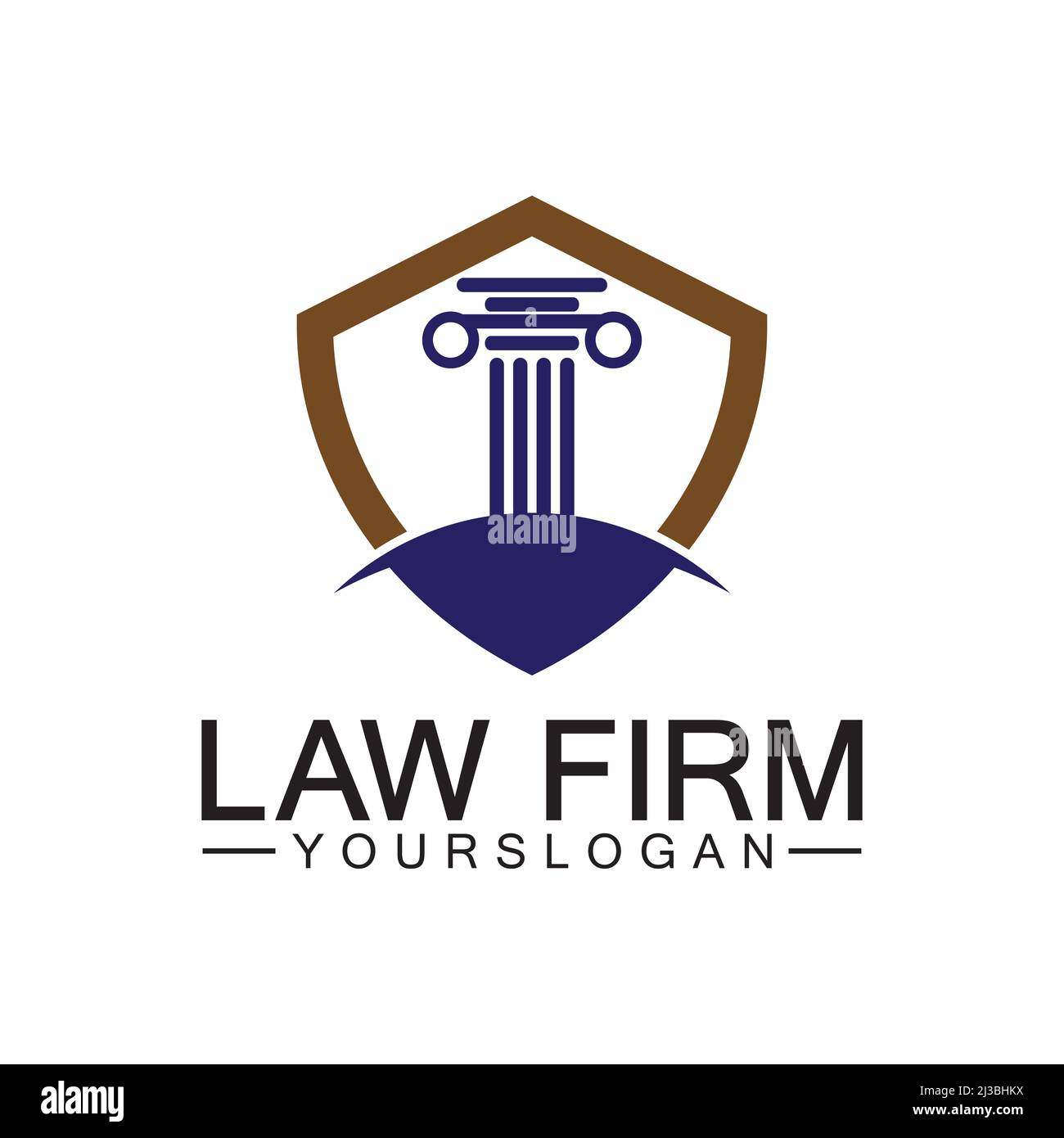 Law Firm Pillar Logo Template-Vector Stock Vector