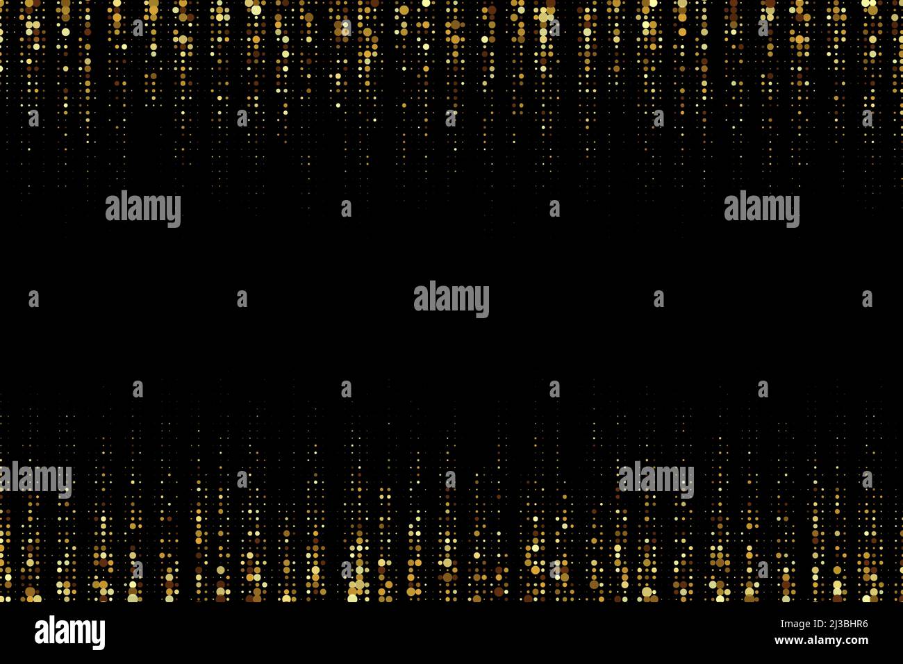 Falling golden round confetti. Magic gold dust, holiday background ...
