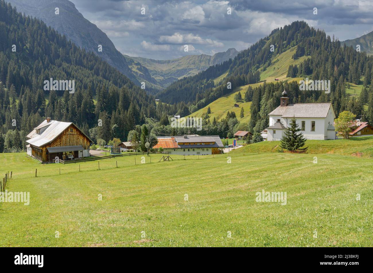 Village of Baad,Kleinwalsertal,Vorarlberg,Austria Stock Photo