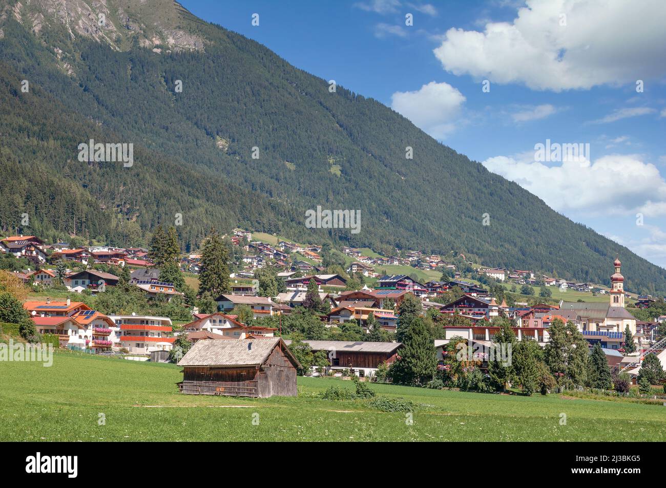 Village of Fulpmes,Stubaital,Tirol,Austria Stock Photo