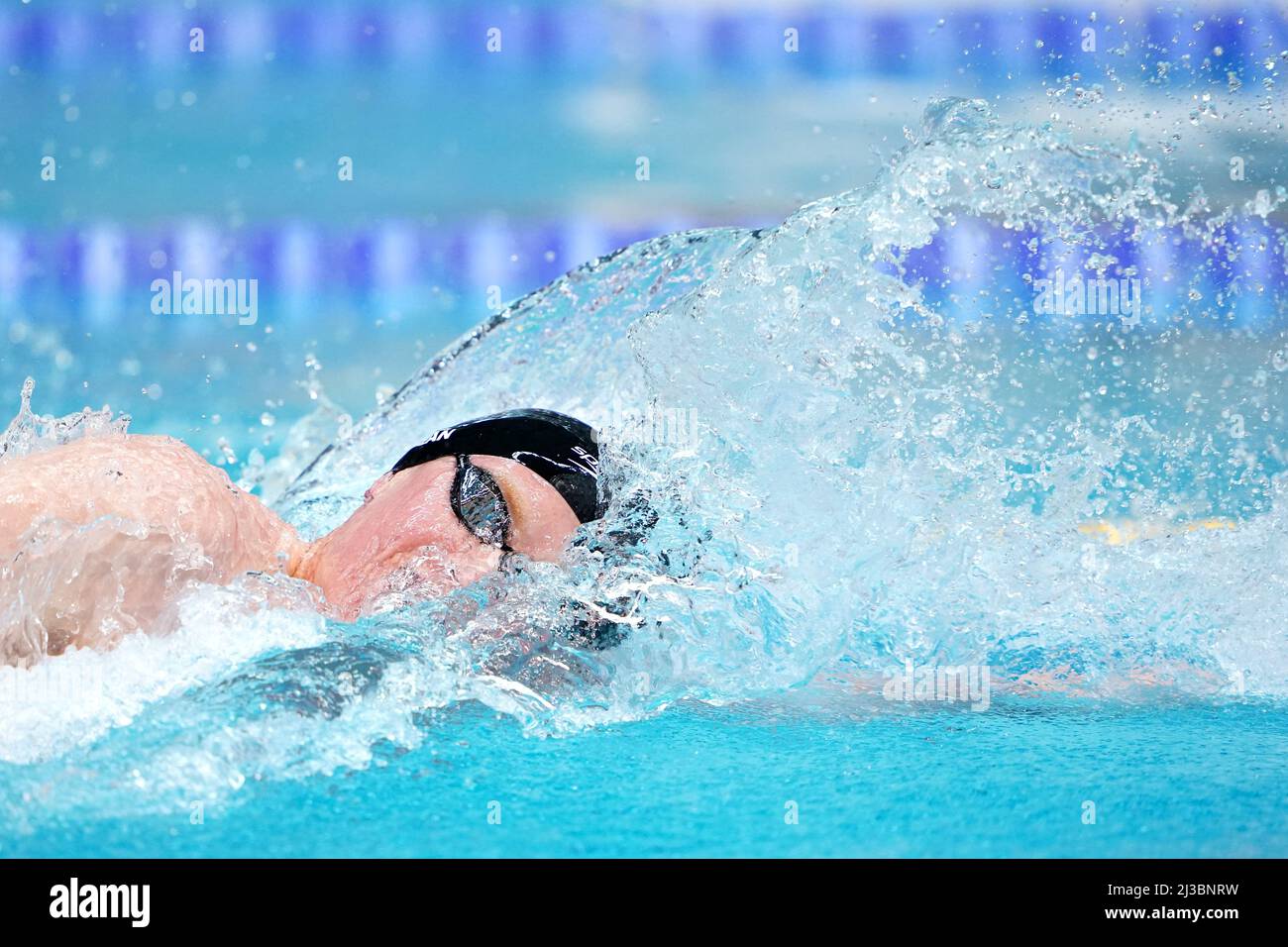 Bath NC's Thomas Dean in action during the Men's Open 100m Freestyle Heats during day three of the 2022 British Swimming Championships at Ponds Forge International Swimming Centre, Sheffield. Picture date: Thursday April 7, 2022. Stock Photo