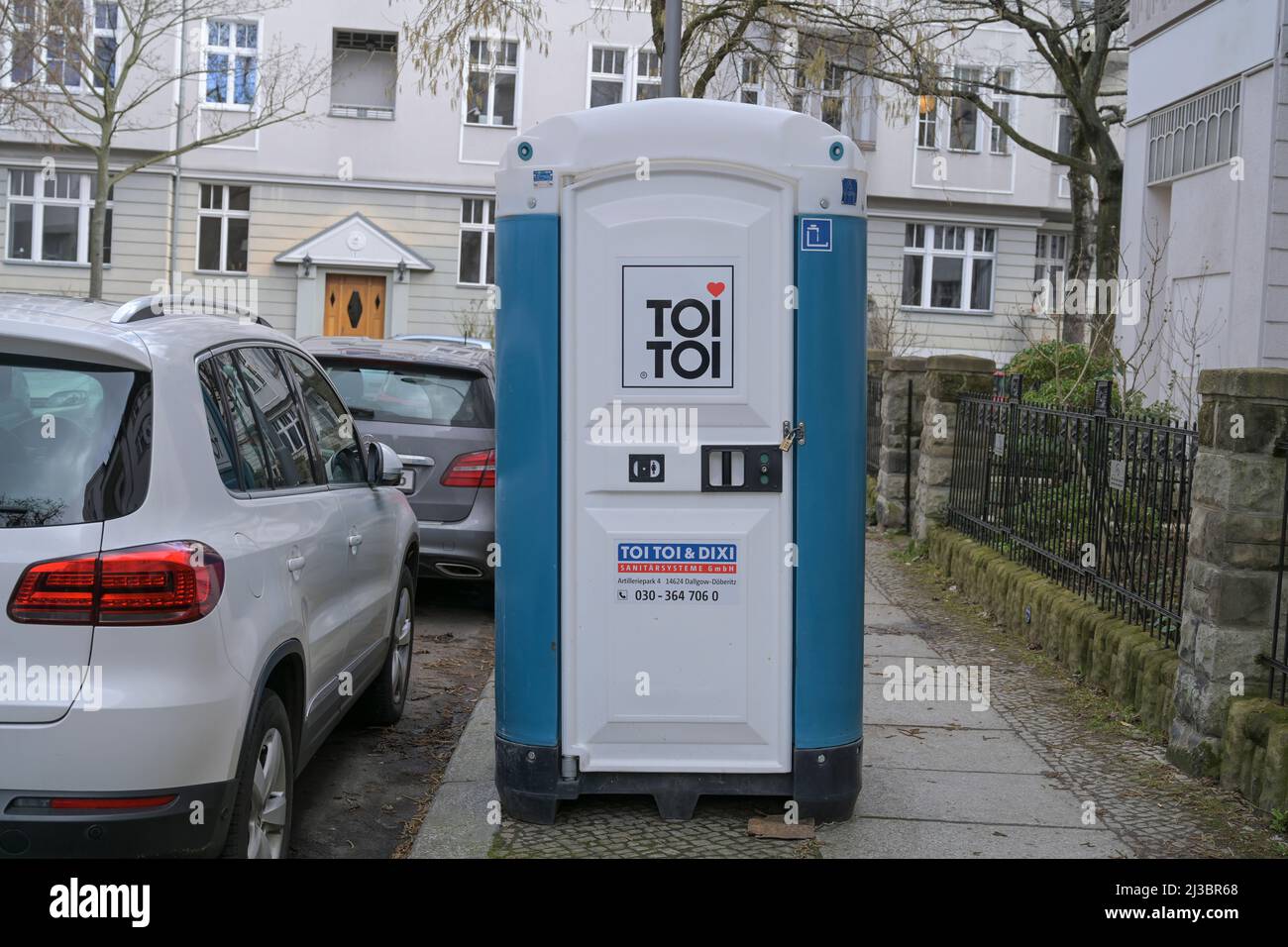 Toi Toi Toilette, Berlin, Deutschland Stock Photo