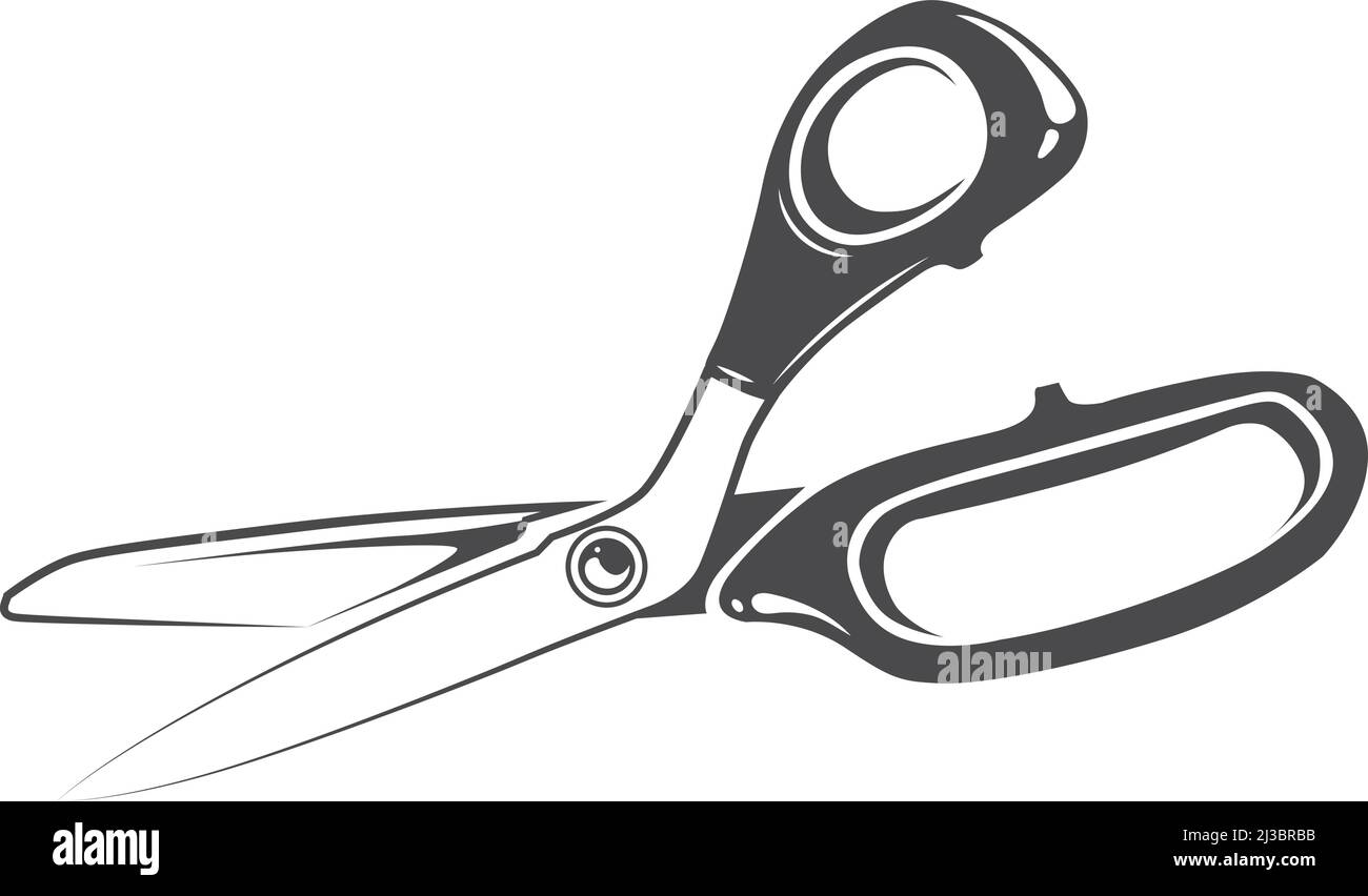 Scissors icon. Tailor fabric cutting tool symbol Stock Vector