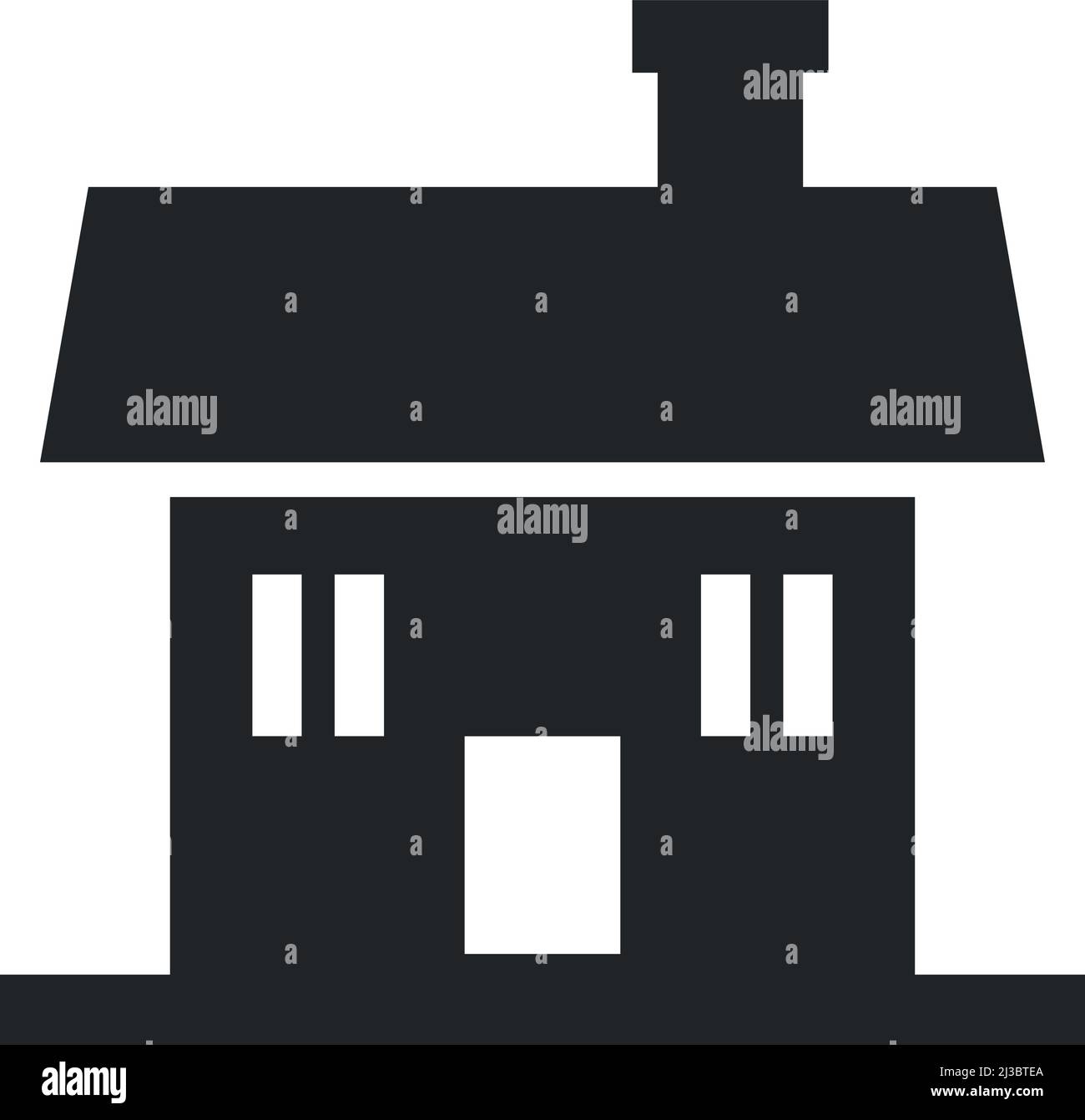 Black house icon. Property symbol. Town building Stock Vector