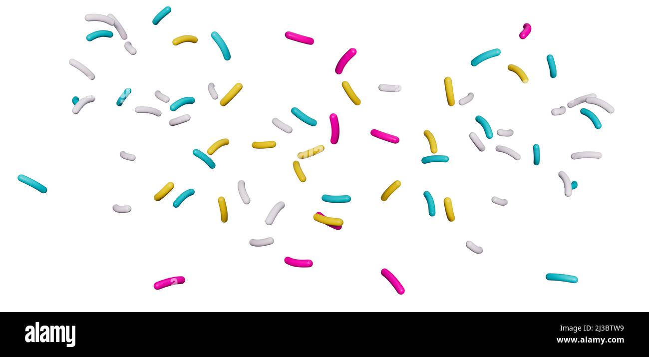A Colorful sprinkle falling 3d illustration Stock Photo - Alamy