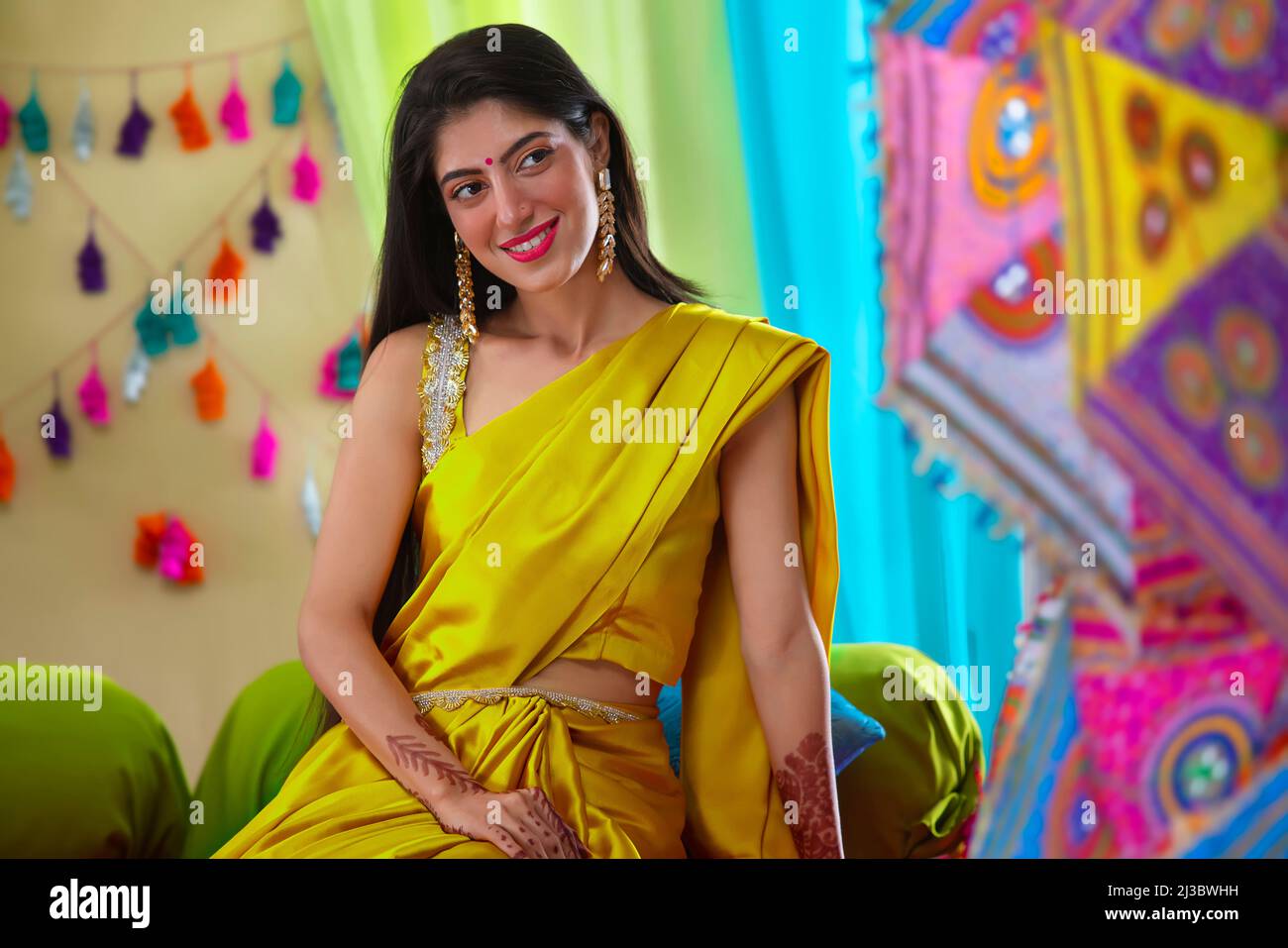 Haldi ceremony saree for bride hotsell