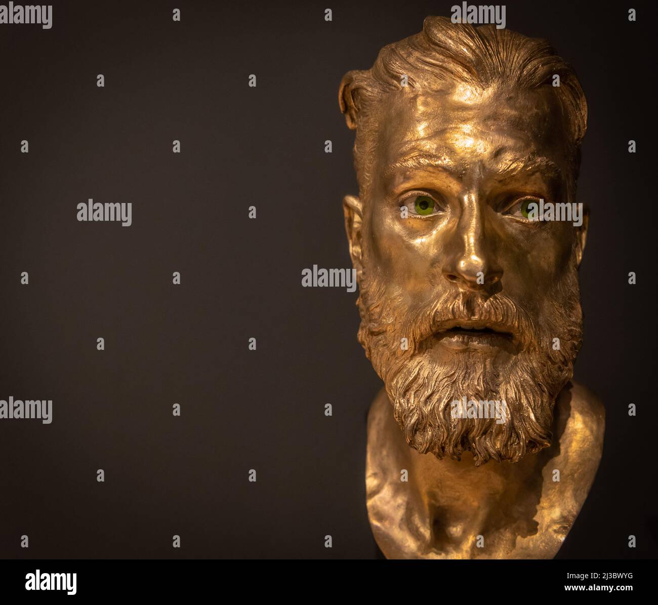 Golden age 3  - bronze sculpture of the artist Livio Scarpella exhibited in the Museum of Modern and Contemporary Art  - MART -  Rovereto - Italy Stock Photo