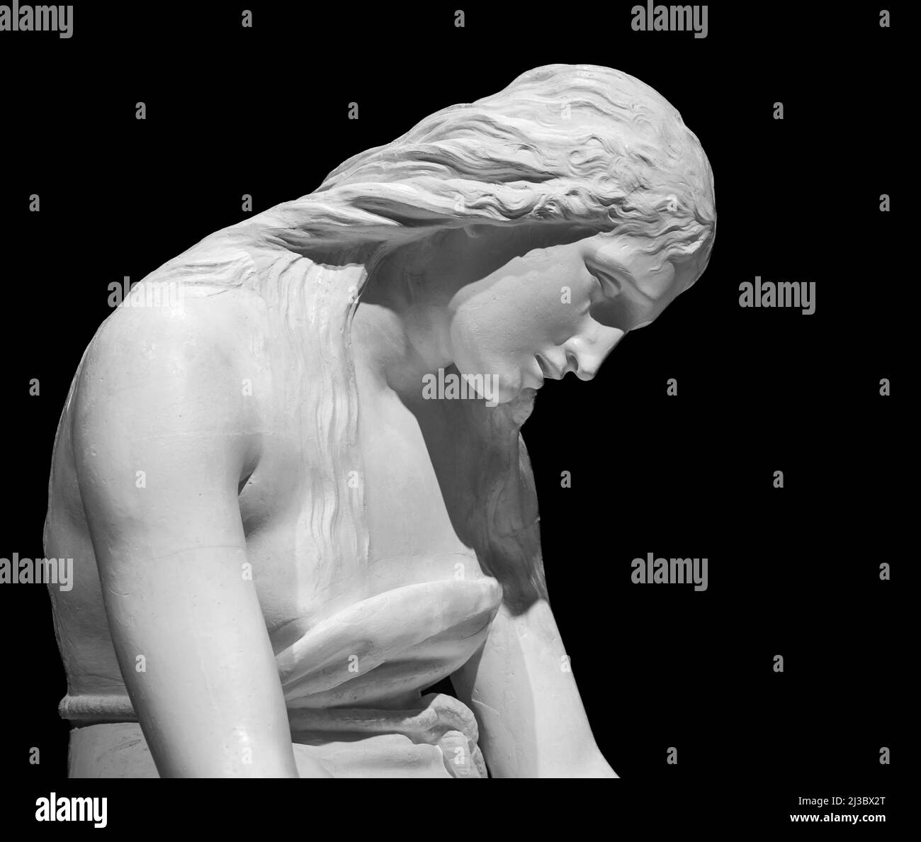 Penitent Magdalene - 1796 - by sculpture of Antonio Canova (1757-1822).  Museum of Modern and Contemporary Art of Rovereto, Trento province,Italy Stock Photo