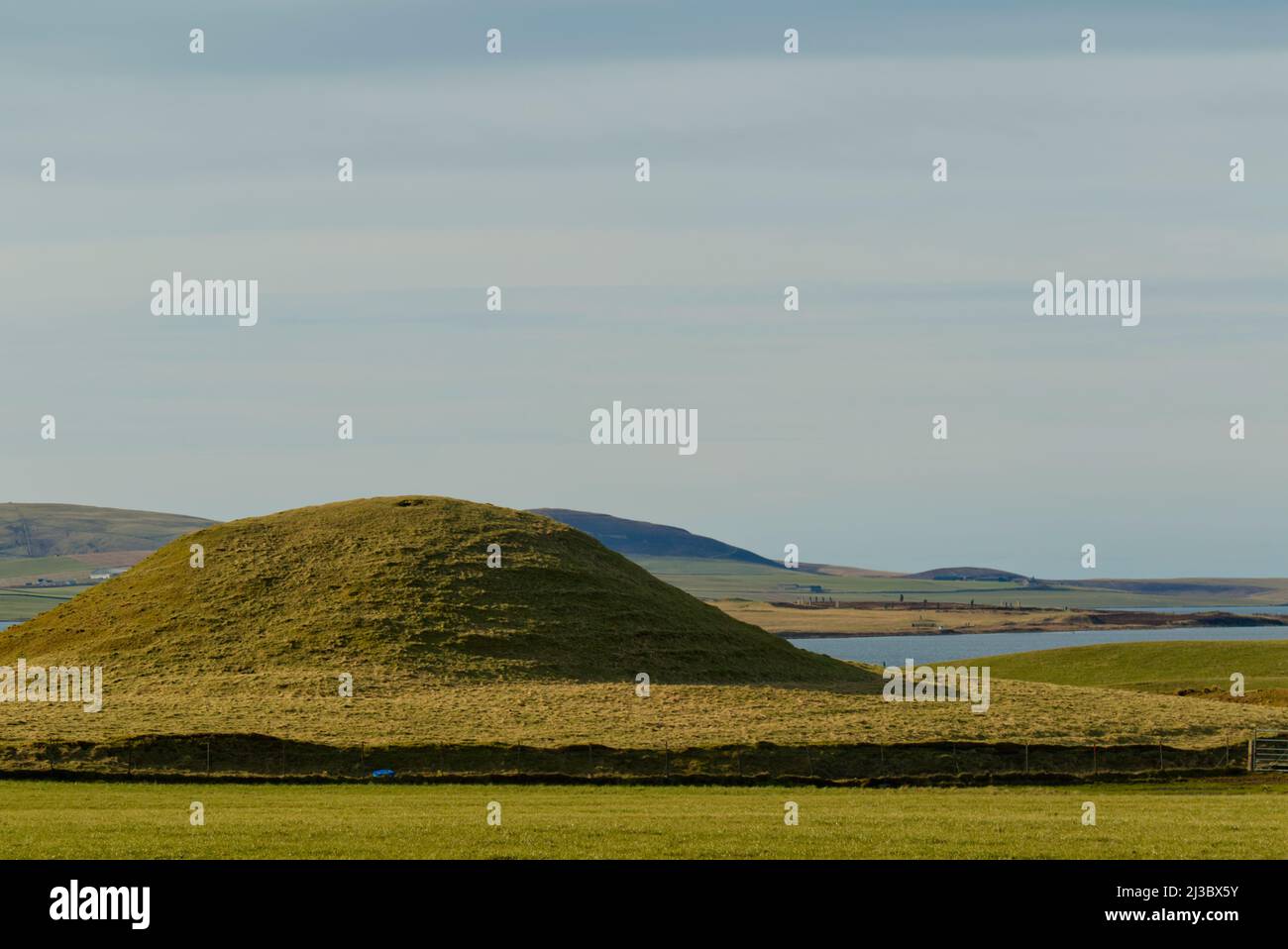 Maeshowe ancient burial chamber, Orkney Isles Stock Photo