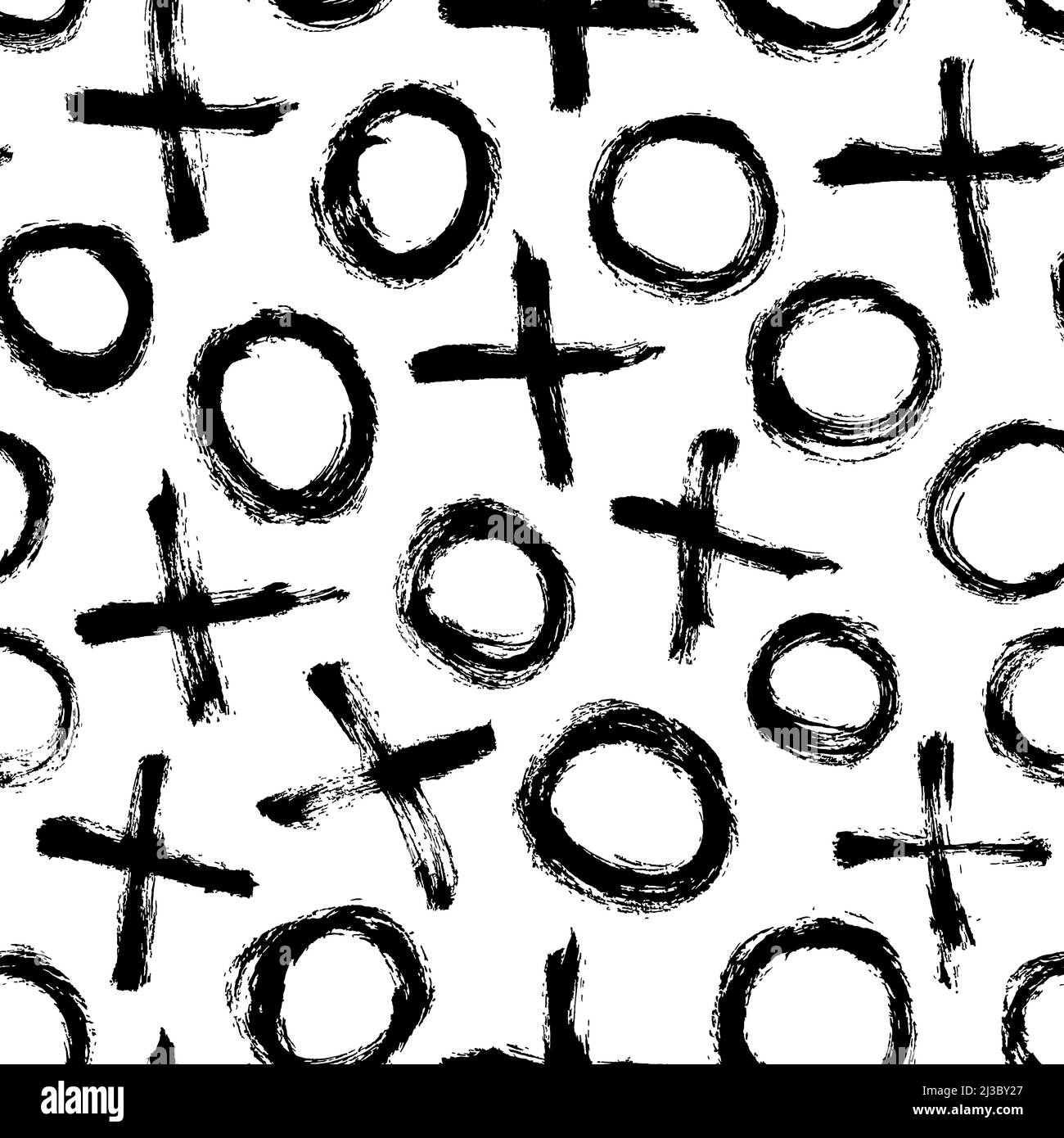 Abstract grunge pattern with crosses and circles. Stock Vector