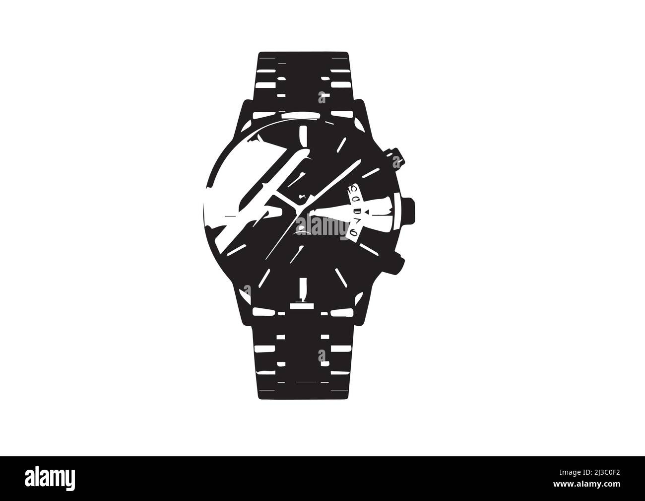 illustration of a luxurious watch on the white background in vector ...