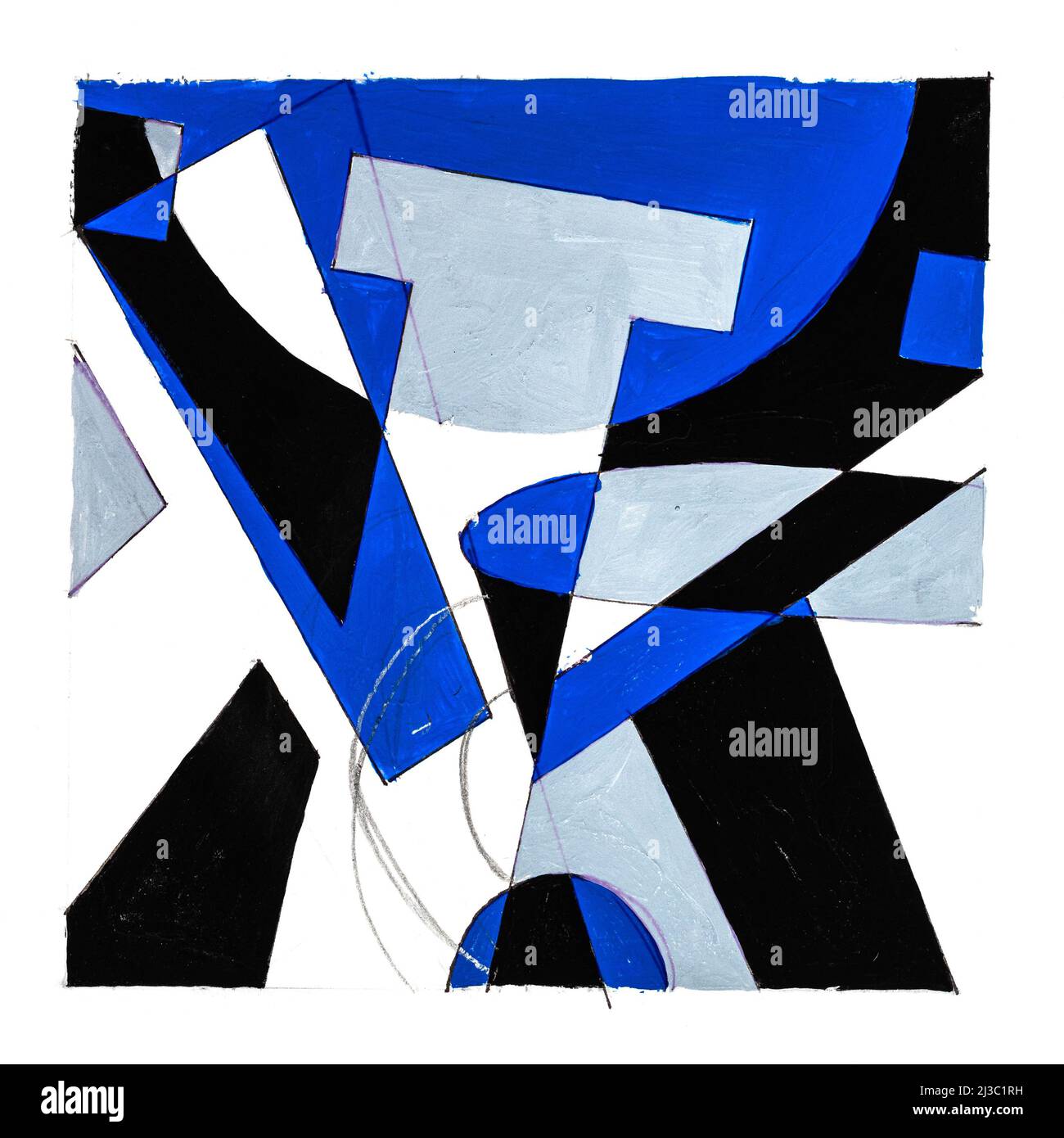 Graphic composition blue hand Cut Out Stock Images Pictures Alamy