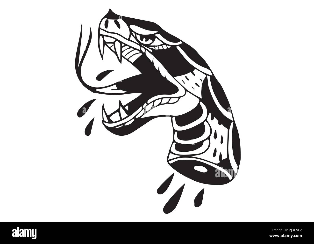 snake viper silhouette. vector illustration of snake viper Stock ...