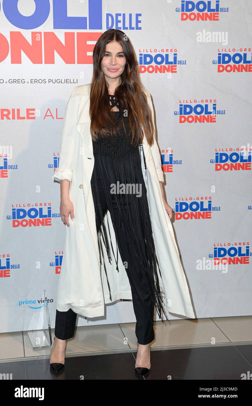 Rome, Italy. 07th Apr, 2022. Ilaria Spada attends the photocall of the movie Gli idoli delle donne at Cinema Adriano. (Photo by Mario Cartelli/SOPA Images/Sipa USA) Credit: Sipa USA/Alamy Live News Stock Photo