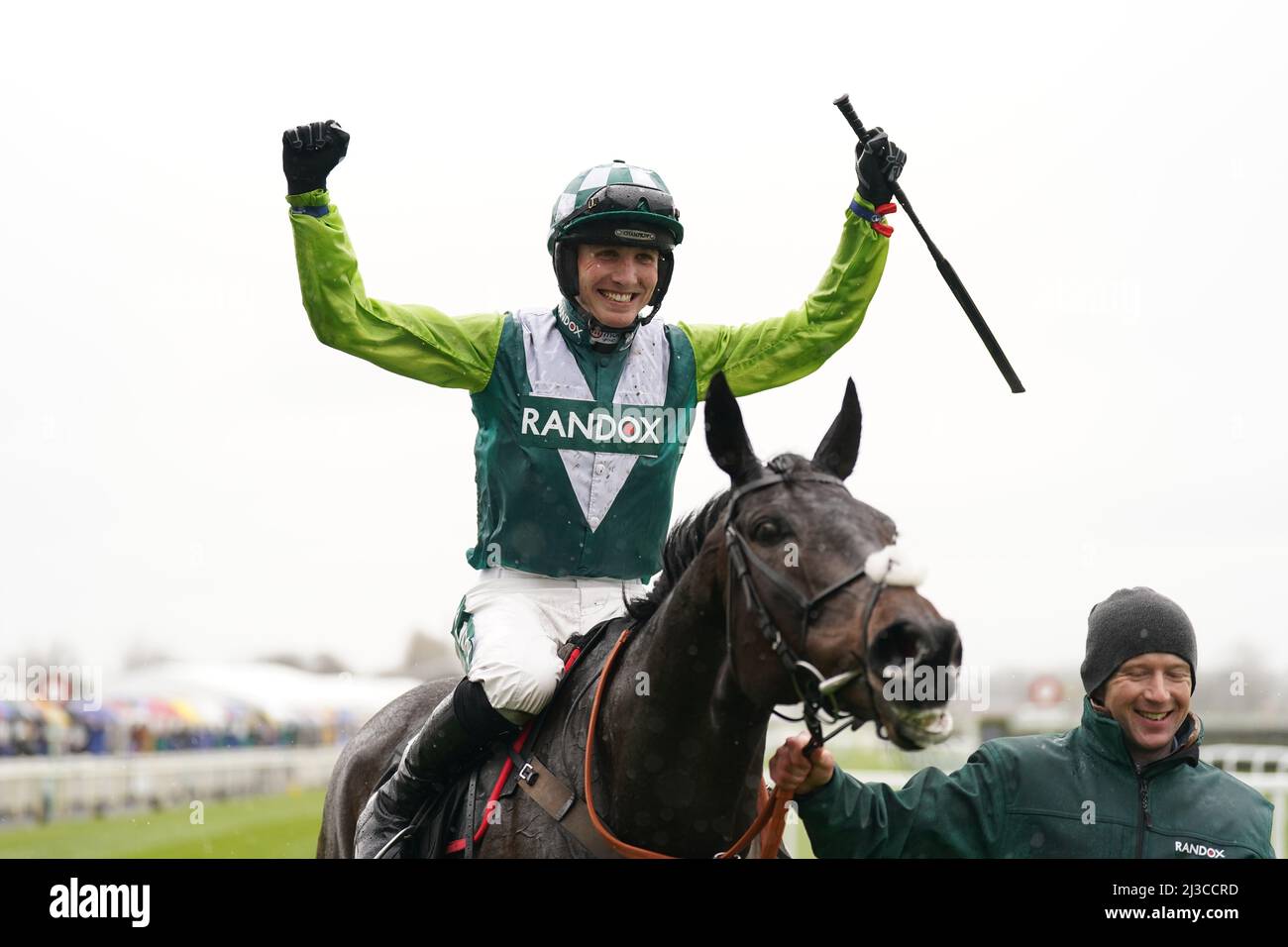 Clan Des Obeaux ridden by Harry Cobden after winning the Betway Bowl Chase at Aintree Racecourse, Liverpool. Picture date: Thursday April 7, 2022. Stock Photo
