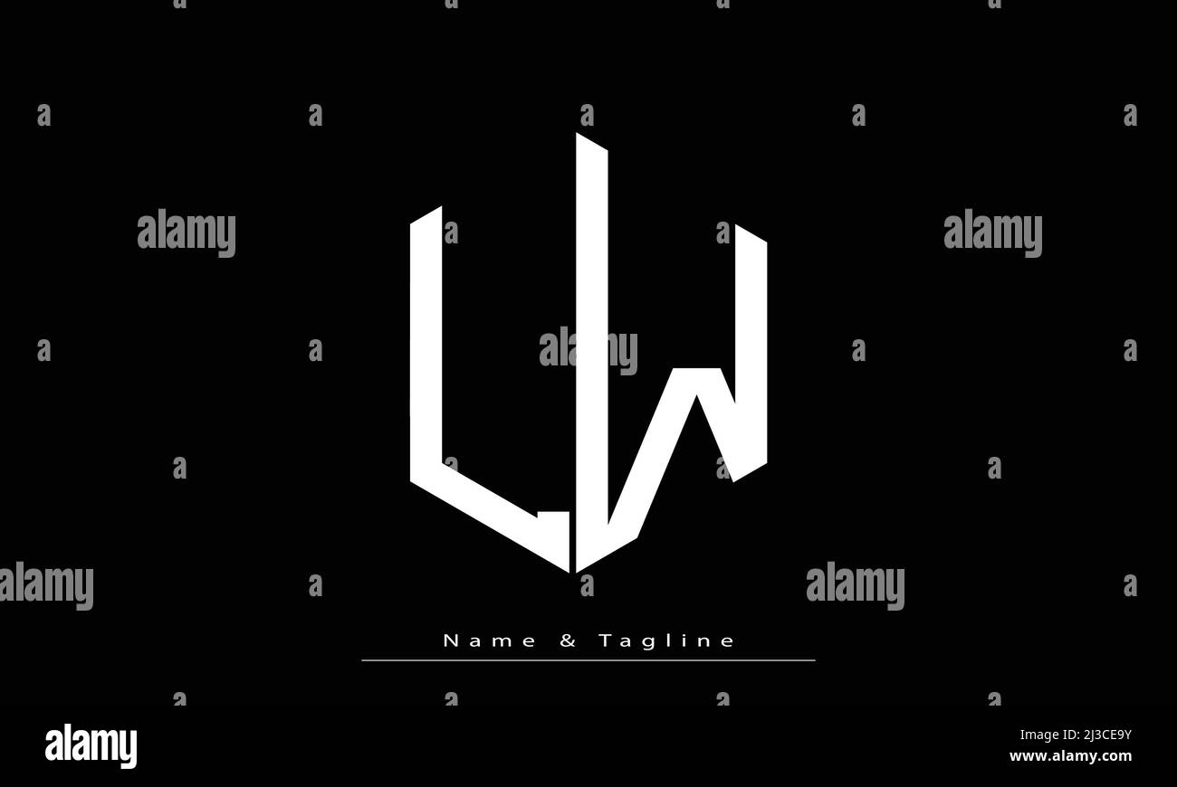 Alphabet letters Initials Monogram logo LW , WL Stock Vector Image ...