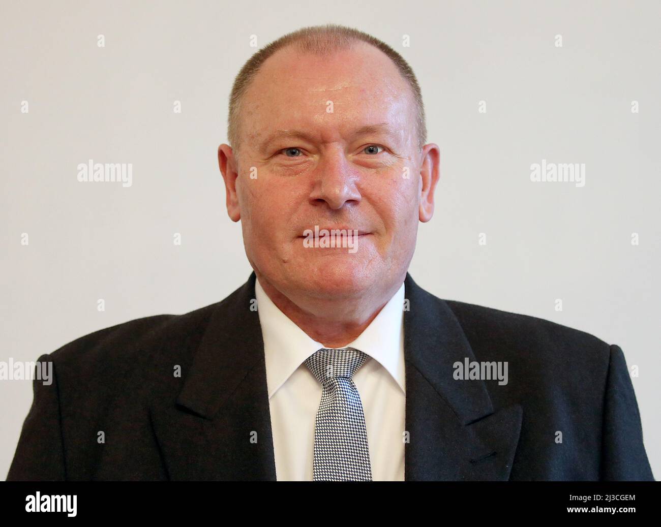 Berlin, Germany. 07th Apr, 2022. The new Ambassador of the Republic of Moldova, Aureliu Ciocoi, at Bellevue Palace after handing over the letter of accreditation to the Federal President. Credit: Wolfgang Kumm/dpa/Alamy Live News Stock Photo