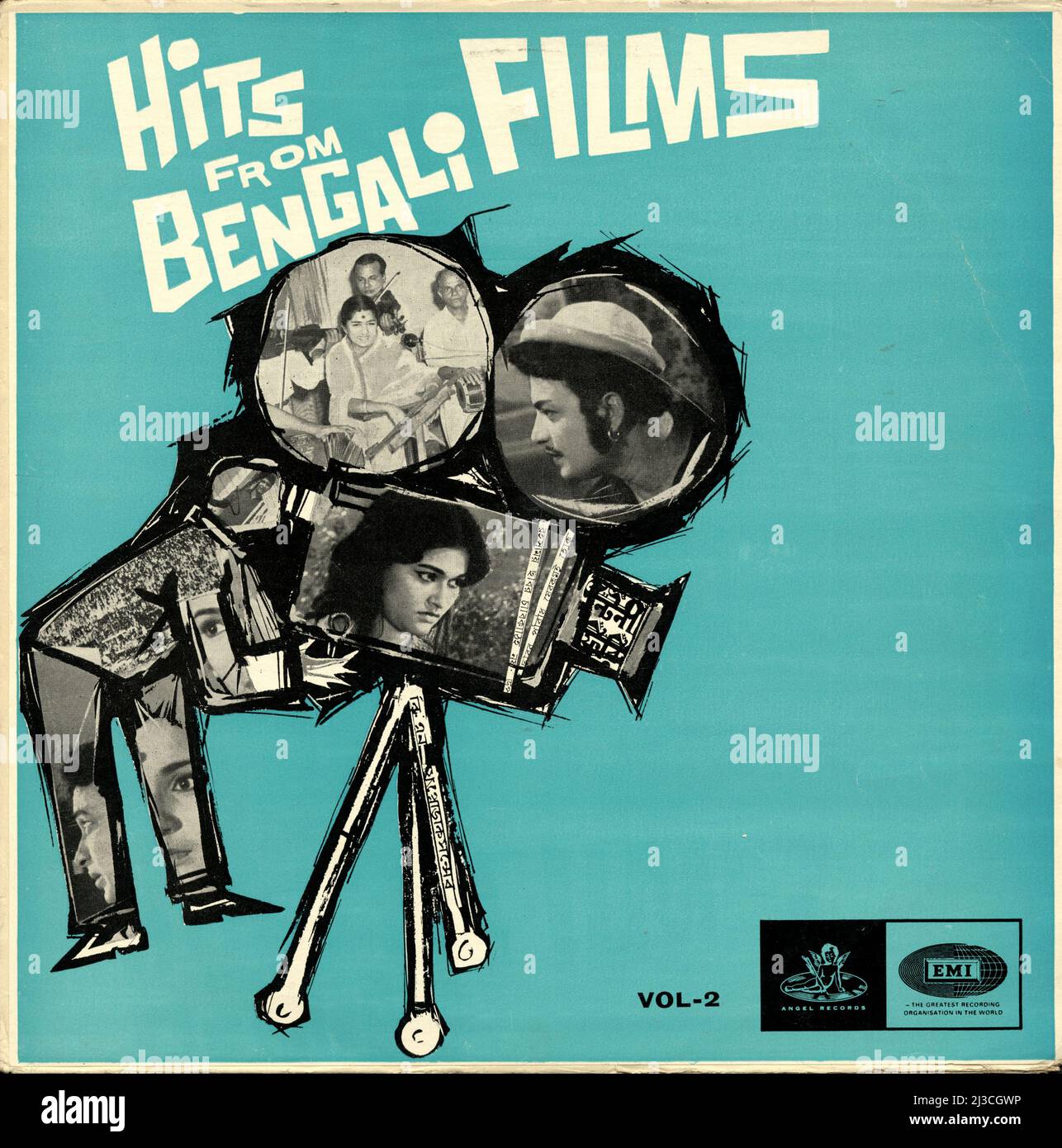 Hits From Bengali Films, volume two. EMI Angel Records, Indian pressed compilation vinyl album, 1960s. Stock Photo