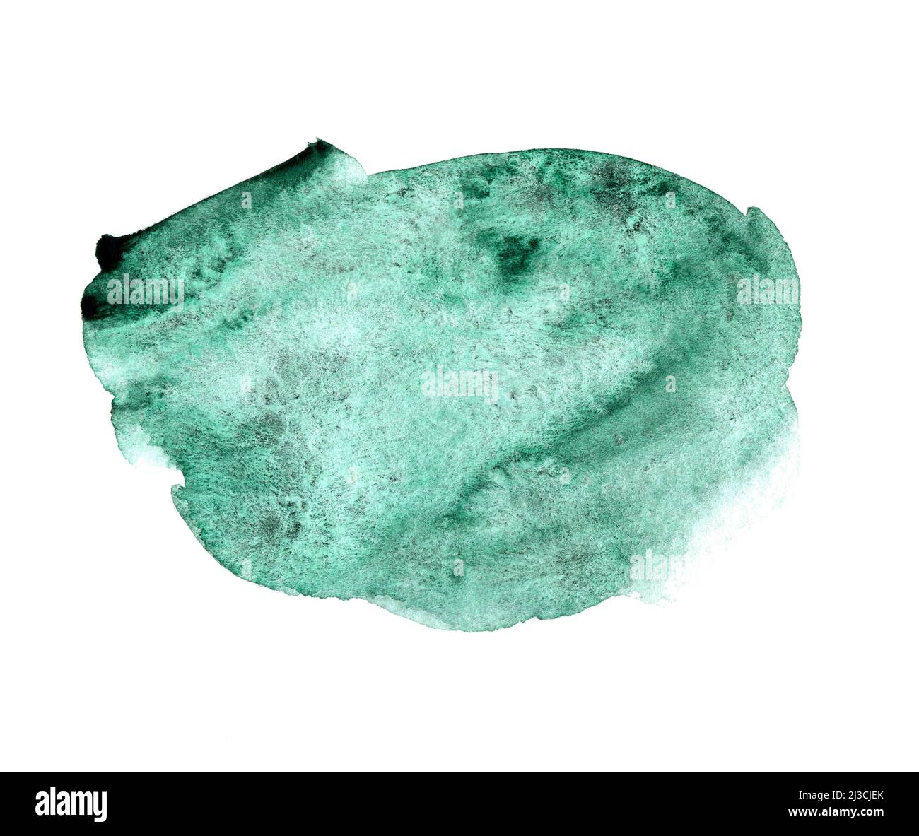 Green abstract hand drawn watercolor background for text or logo ...
