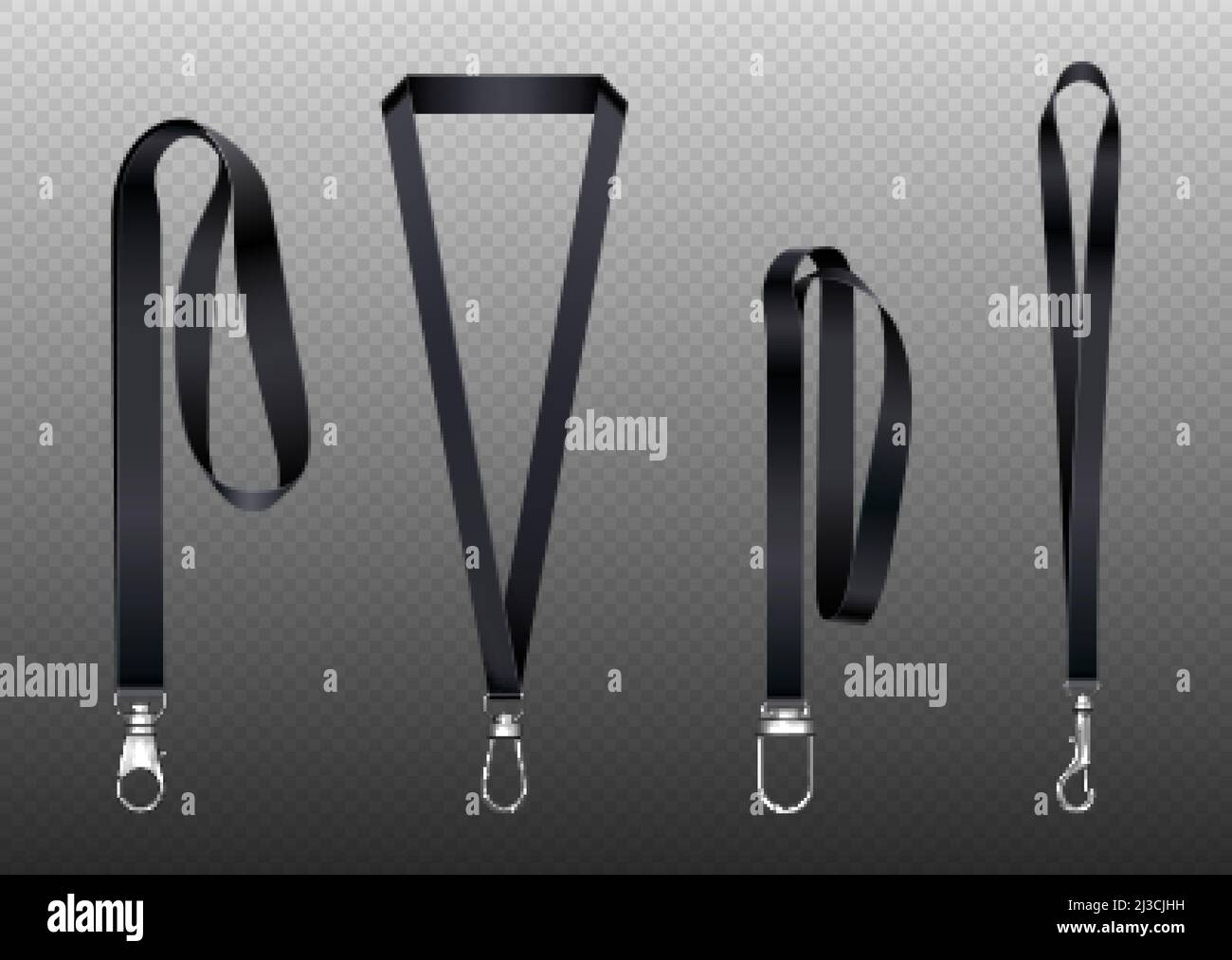 Lobster clasp, hook and lanyard, metal accessories for badges or id