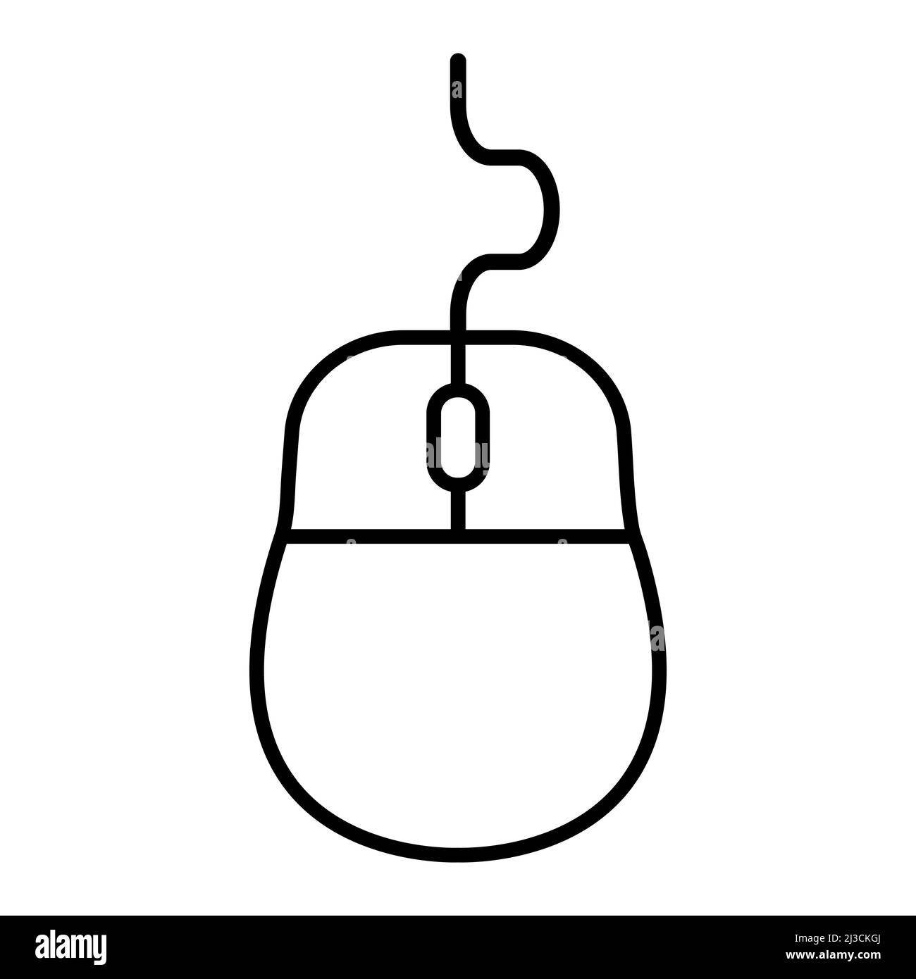 Computer mouse icon. Line, glyph and filled outline colorful version