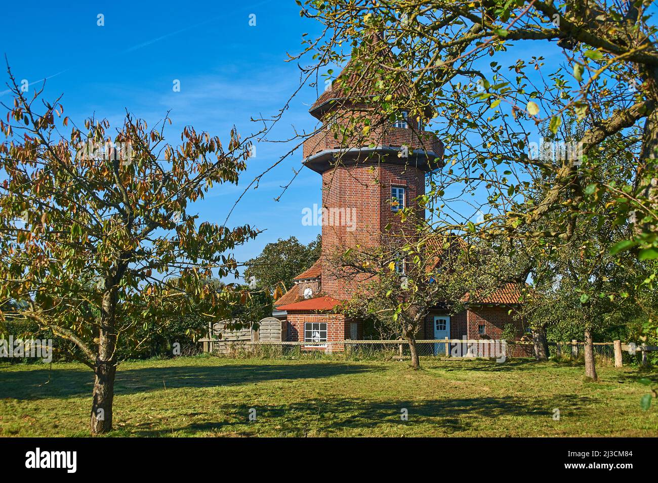 Lighthouse keeper building in Dahmeshöved, Northern Germany, Europe Stock Photo