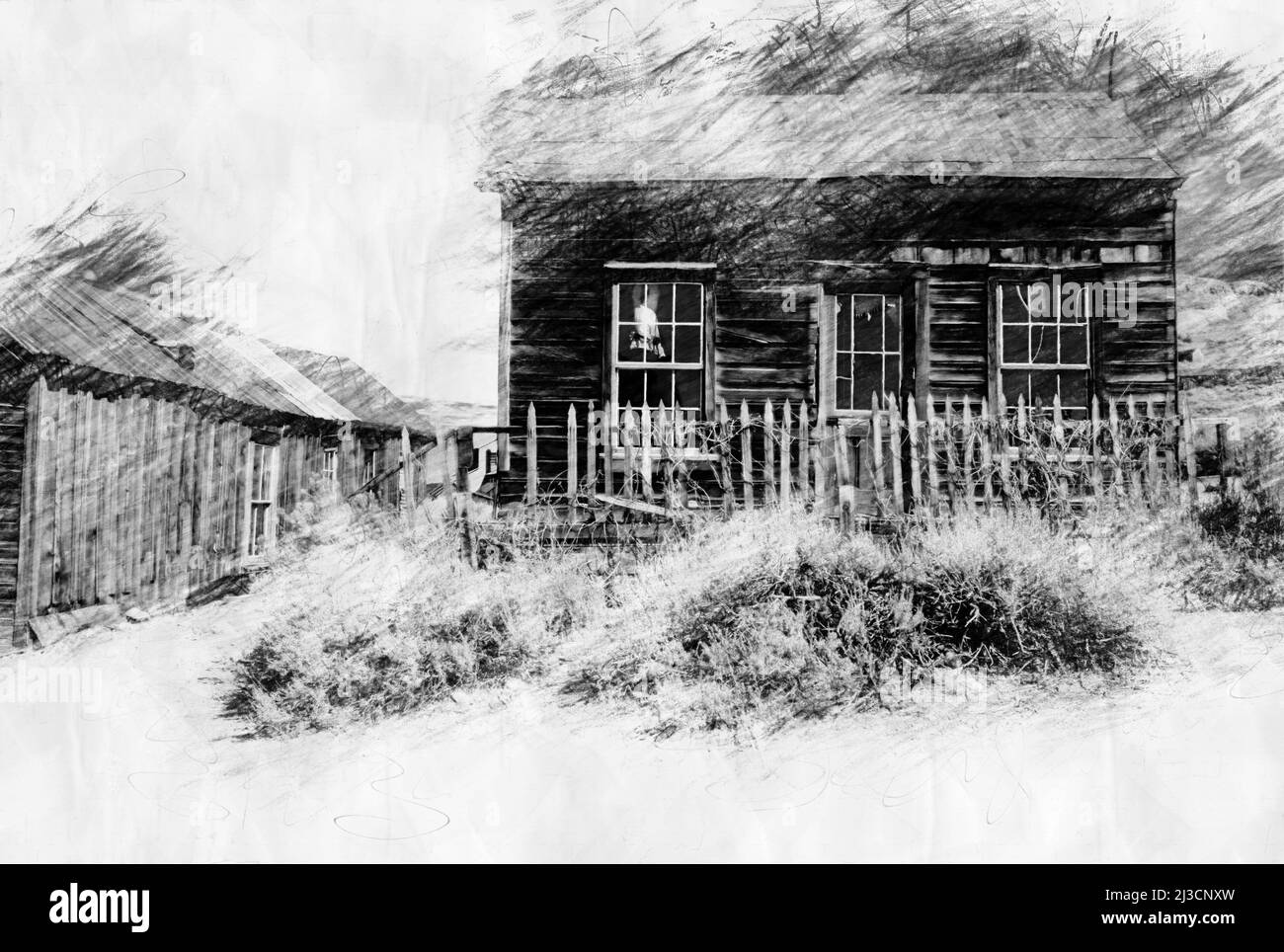 Barn watercolor Black and White Stock Photos & Images - Alamy