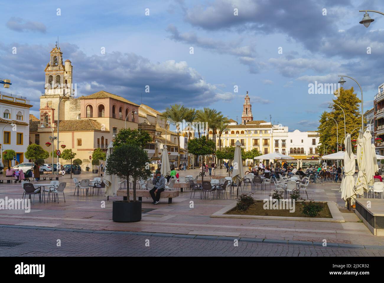 Ecija, Spain, March 9, 2022. Square of Spain in the Andalusian city of Ecija, province of Seville. Stock Photo