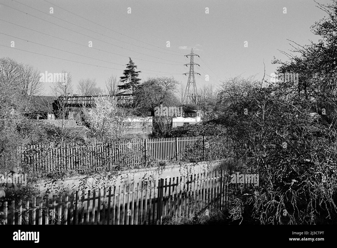 Tottenham Marshes in the Lea Valley, near Tottenham Hale,  North London UK Stock Photo