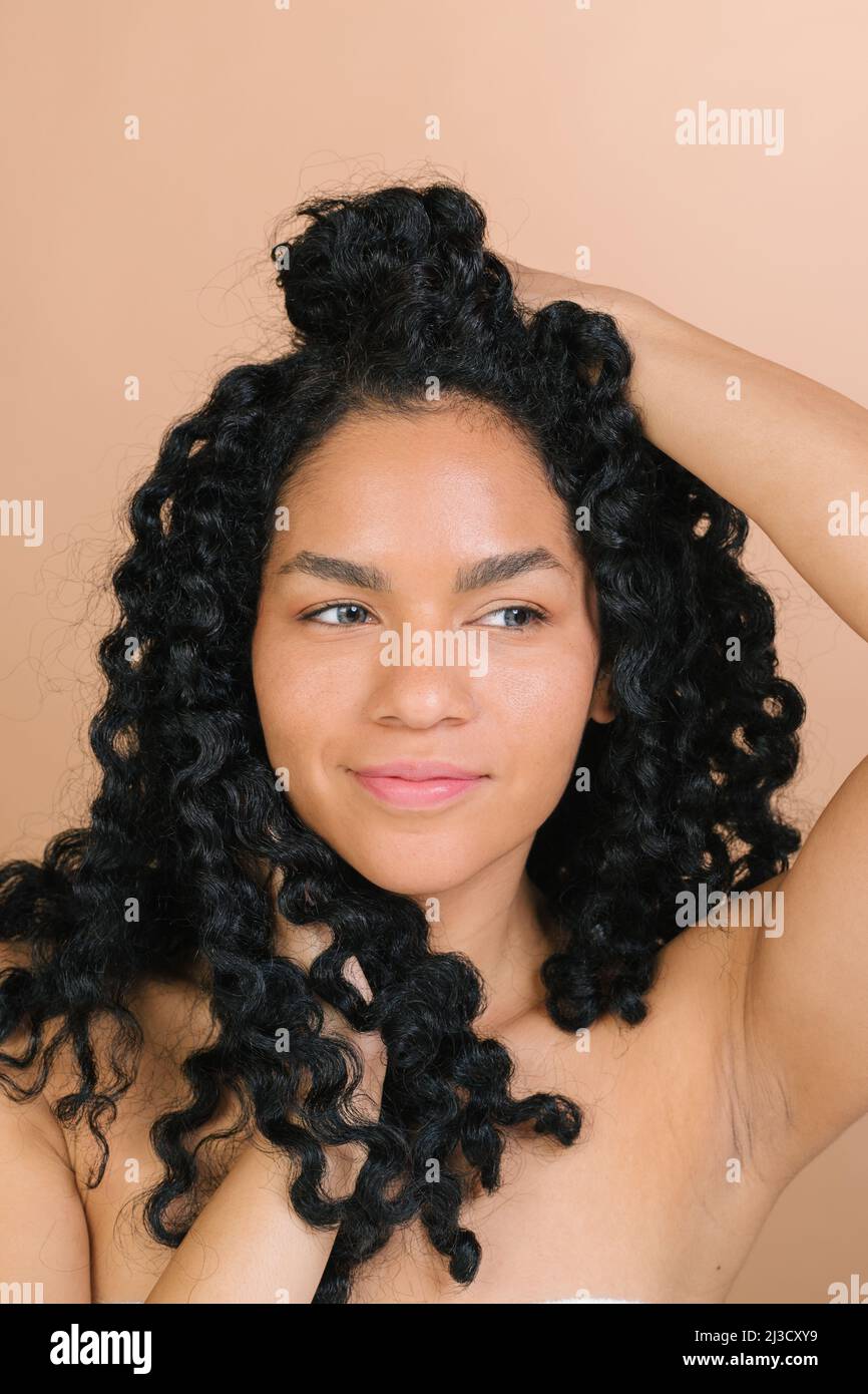 Young Woman Ruffling High Resolution Stock Photography and Images - Alamy