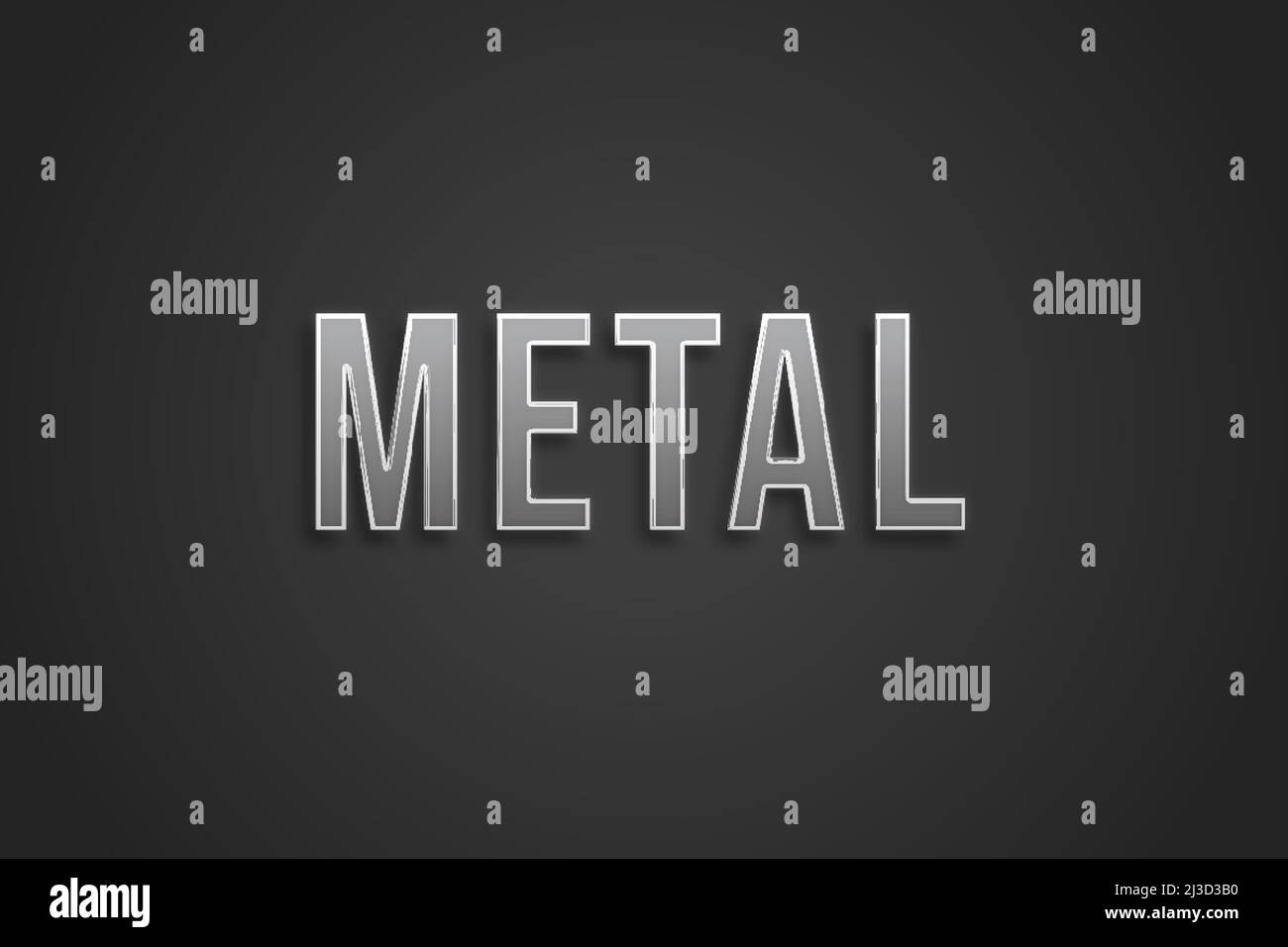 Editable text effects Metal , words and font can be changed Stock Vector