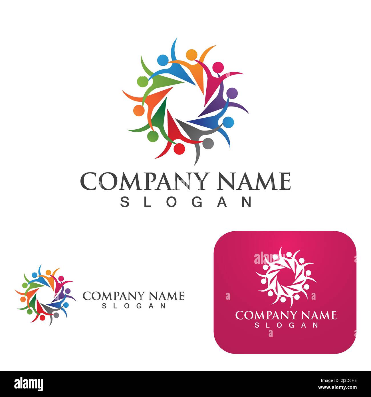 Community group logo, network and social icon vector Stock Vector Image ...