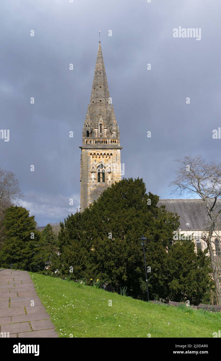 View of Llandaff Cathedral, Cardiff Stock Photo