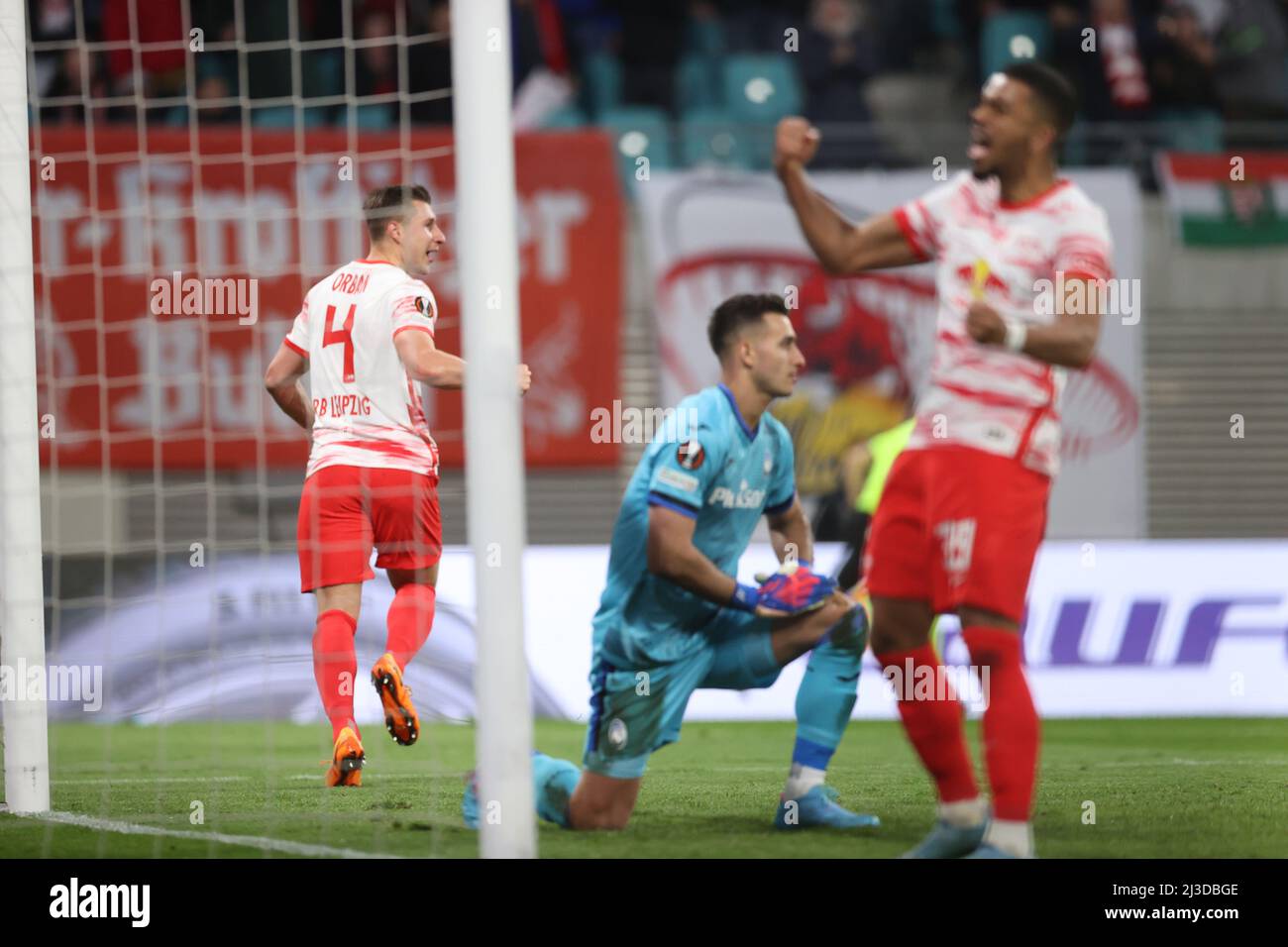 Leipzig, Germany. 07th Apr, 2022. Soccer: Europa League, RB Leipzig ...