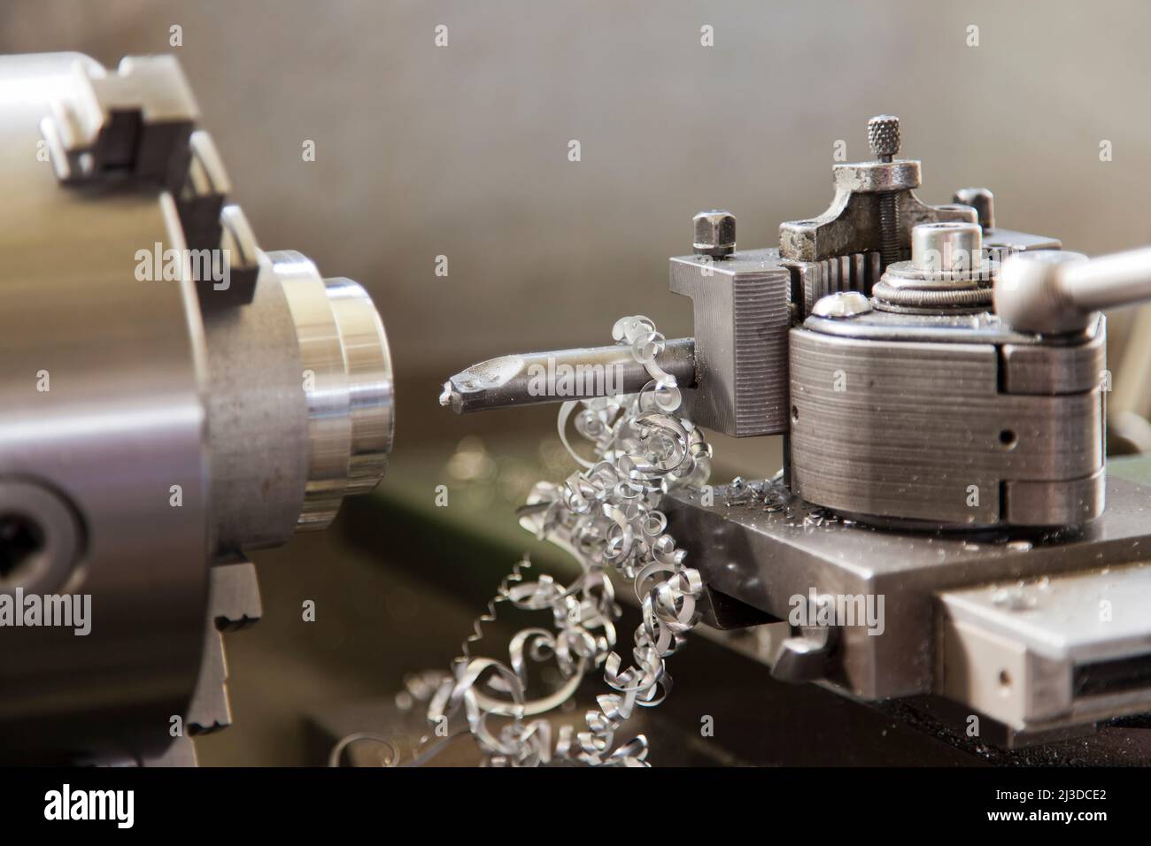 cnc metal milling machine at work Stock Photo